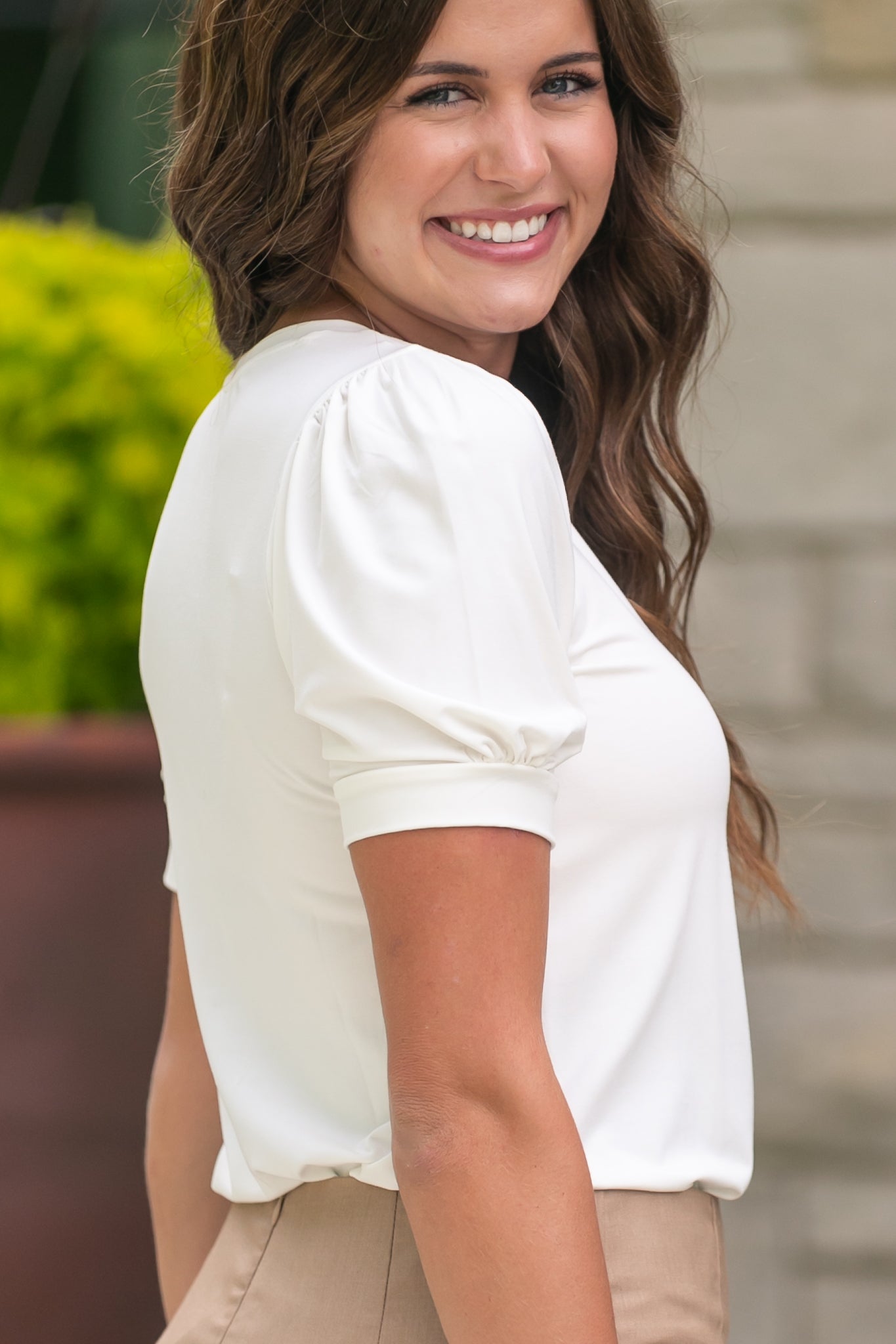 Soft Bamboo Puff Sleeve Top