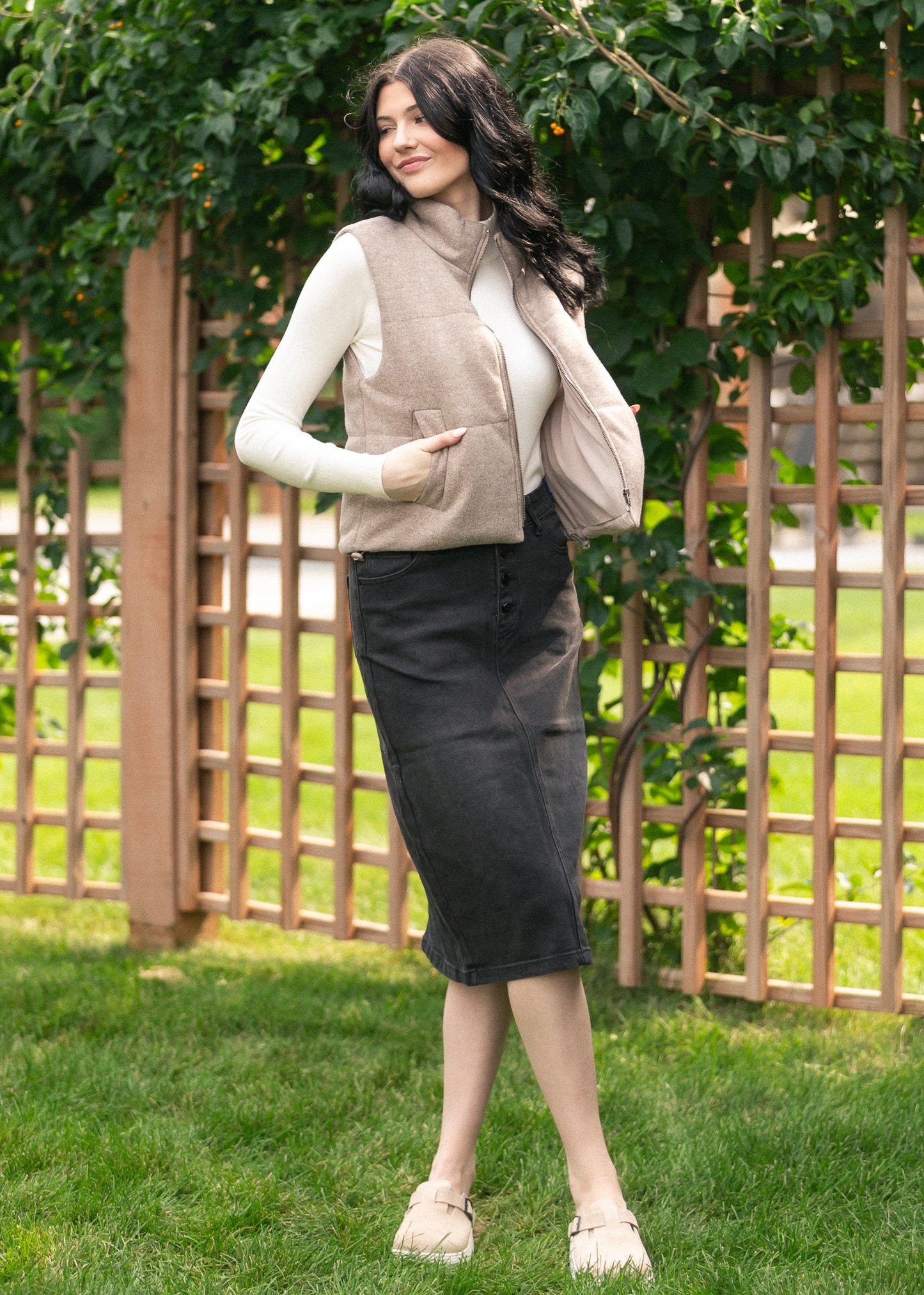 Soft Fleece Zip Up Puffer Vest - FINAL SALE
