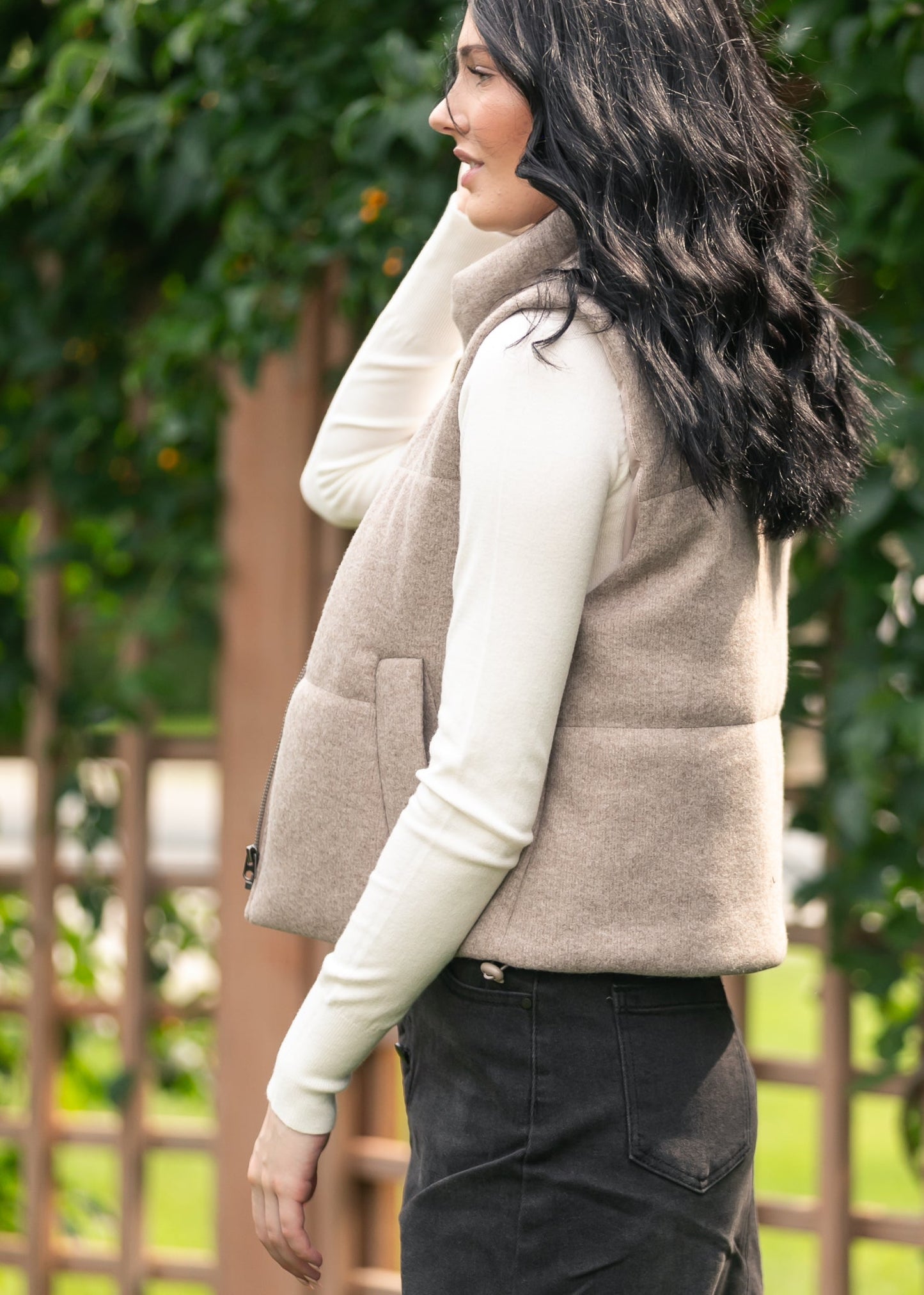 Soft Fleece Zip Up Puffer Vest - FINAL SALE