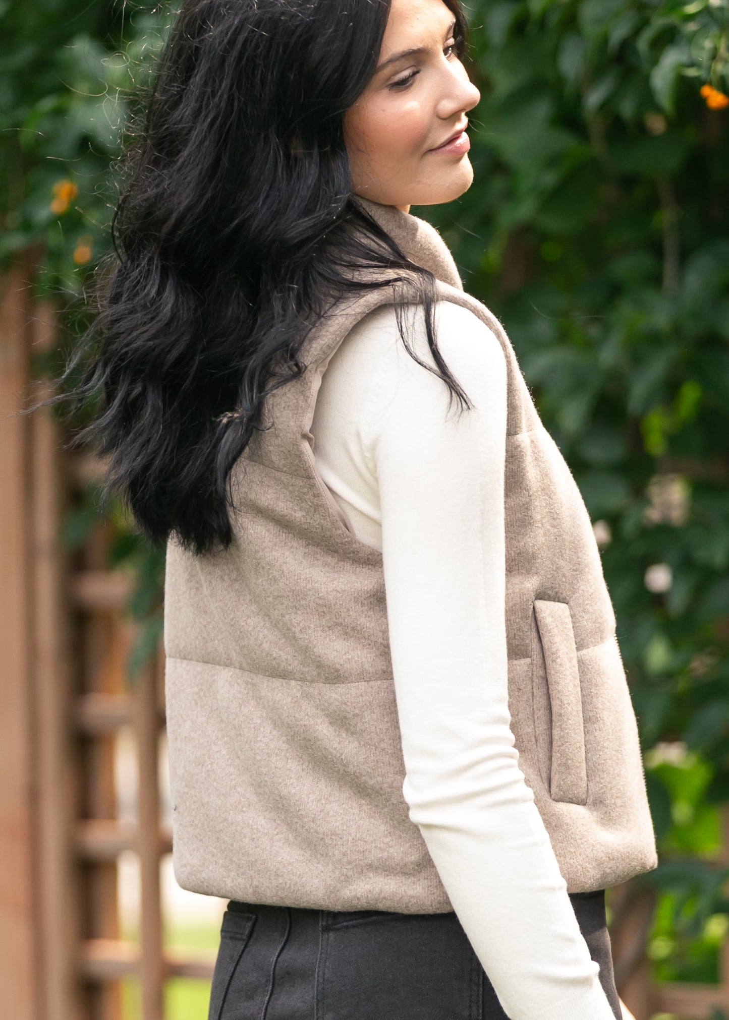 Soft Fleece Zip Up Puffer Vest - FINAL SALE