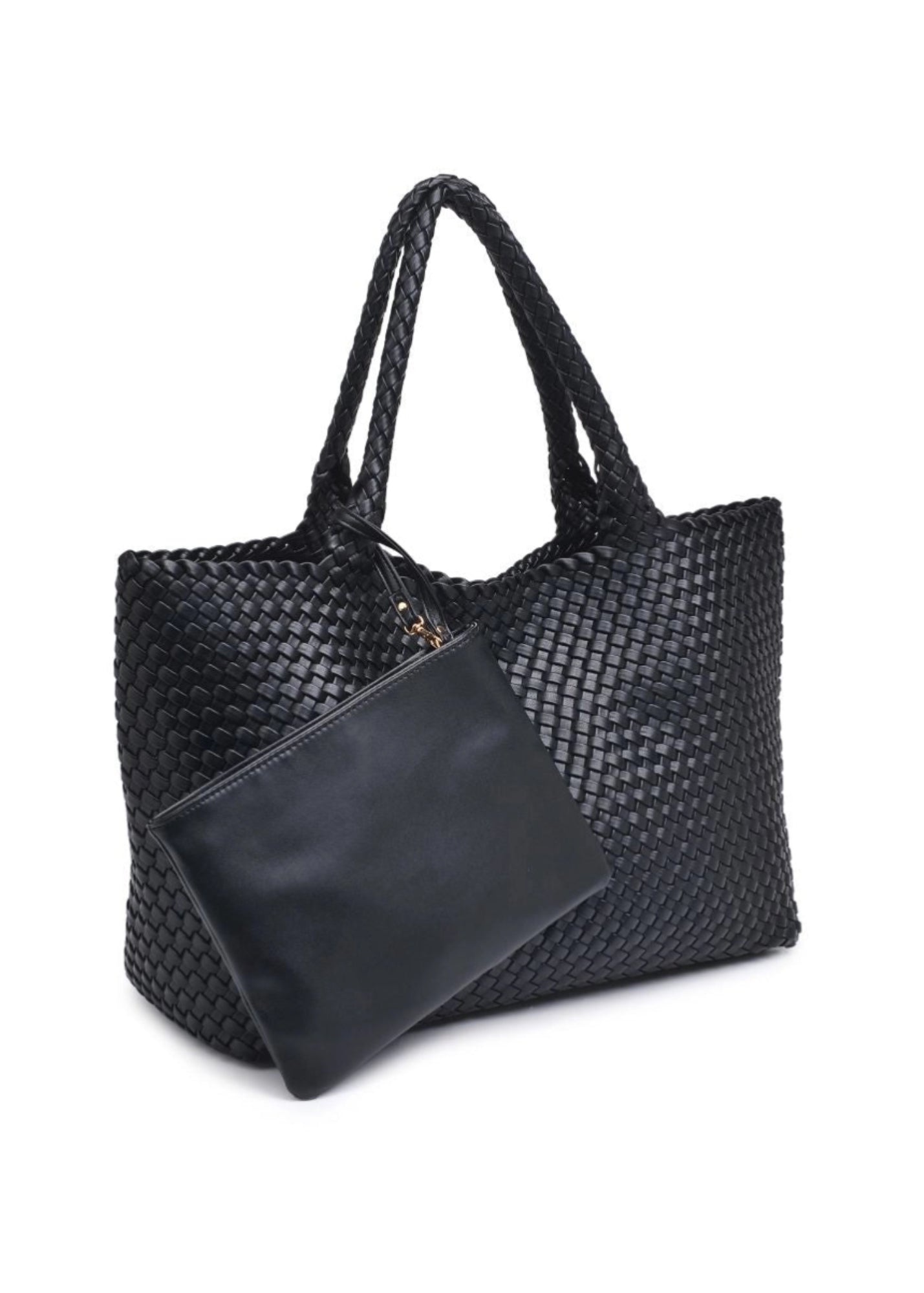 Solana Woven Vegan Leather Tote
