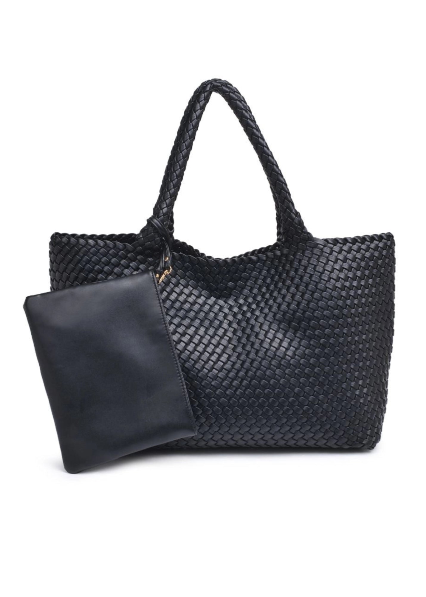 Solana Woven Vegan Leather Tote