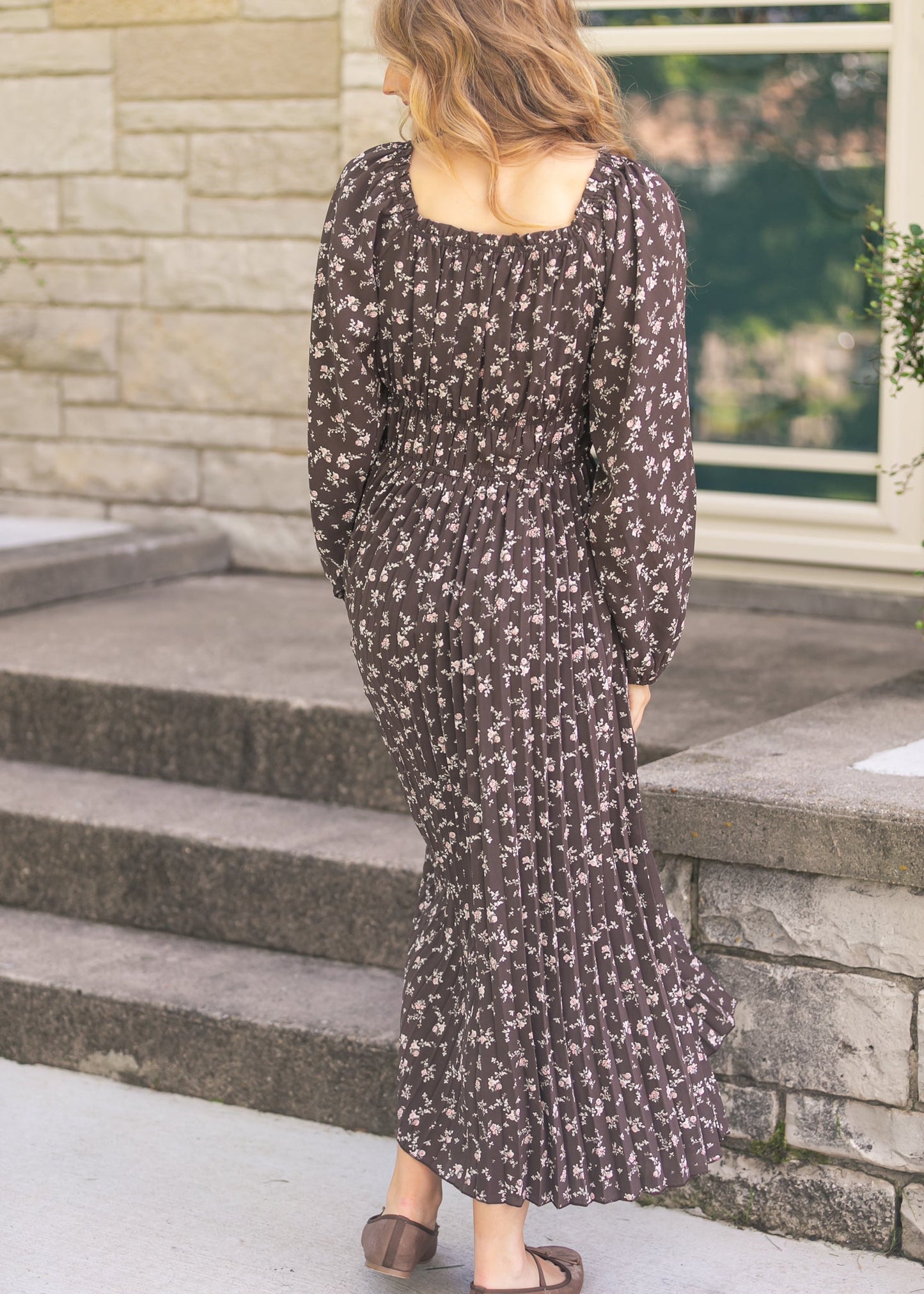 Square Neck Floral Maxi Dress - FINAL SALE