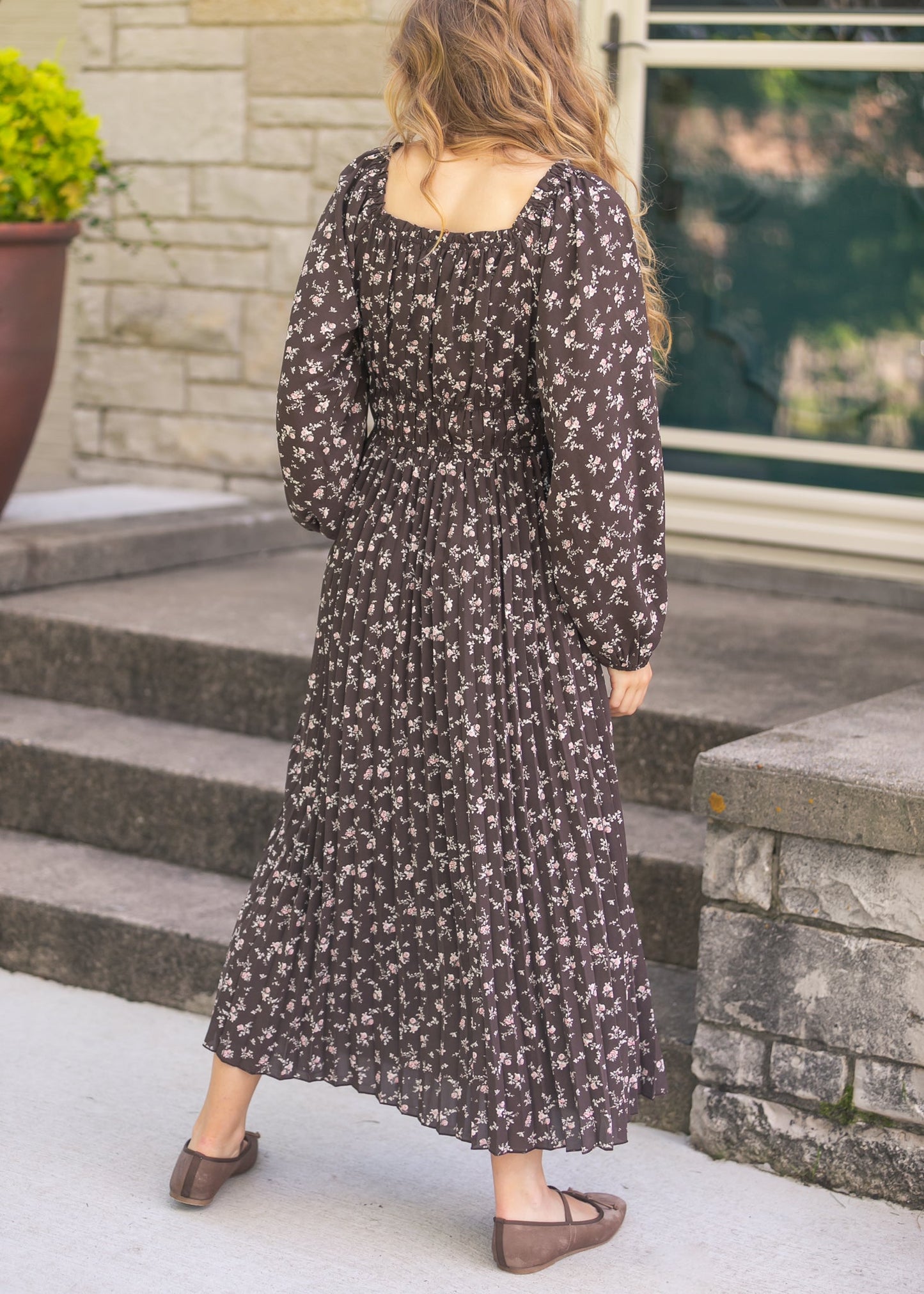 Square Neck Floral Maxi Dress - FINAL SALE