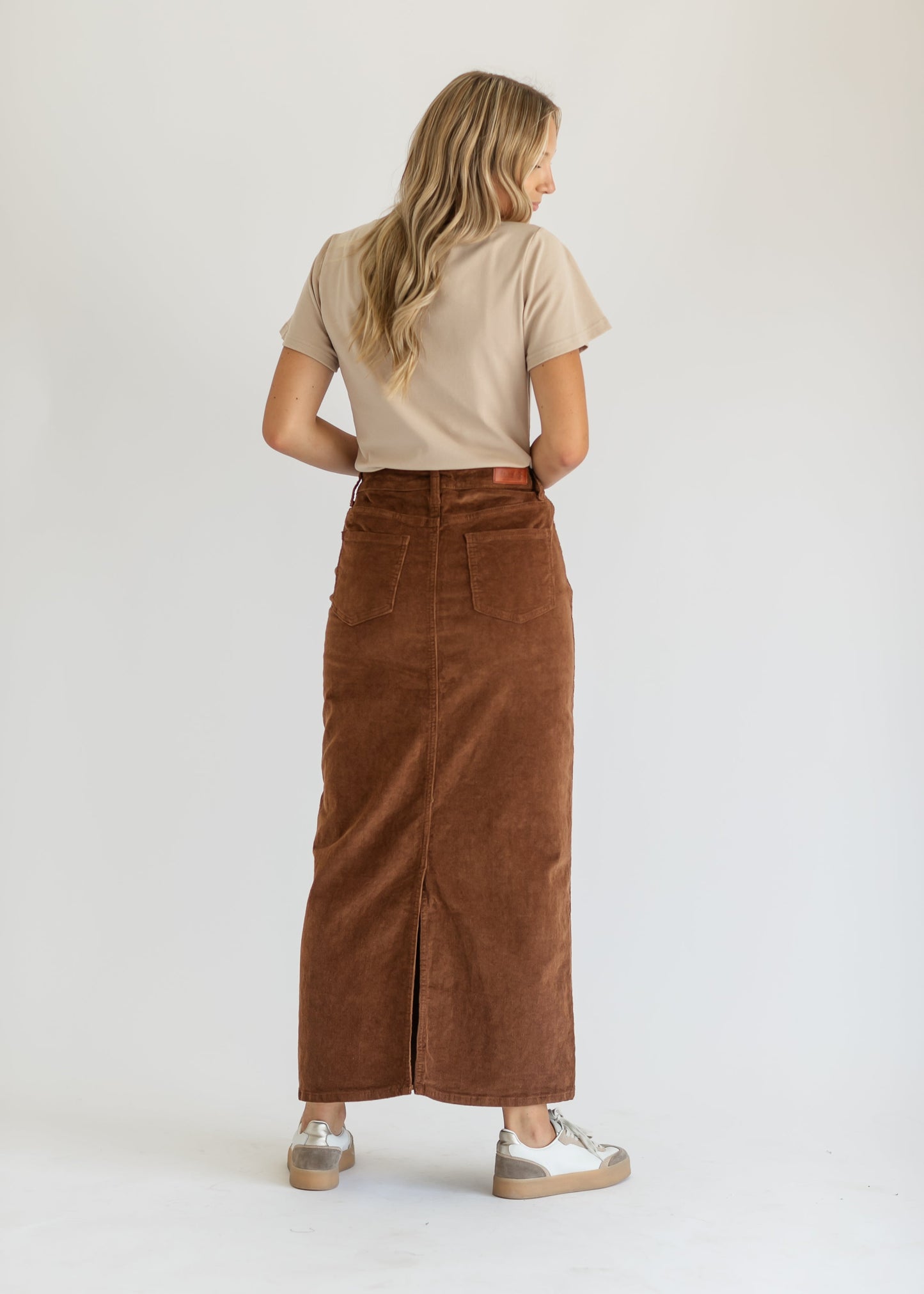 Stella Cafe Noir Corduroy Denim Maxi Skirt - FINAL SALE