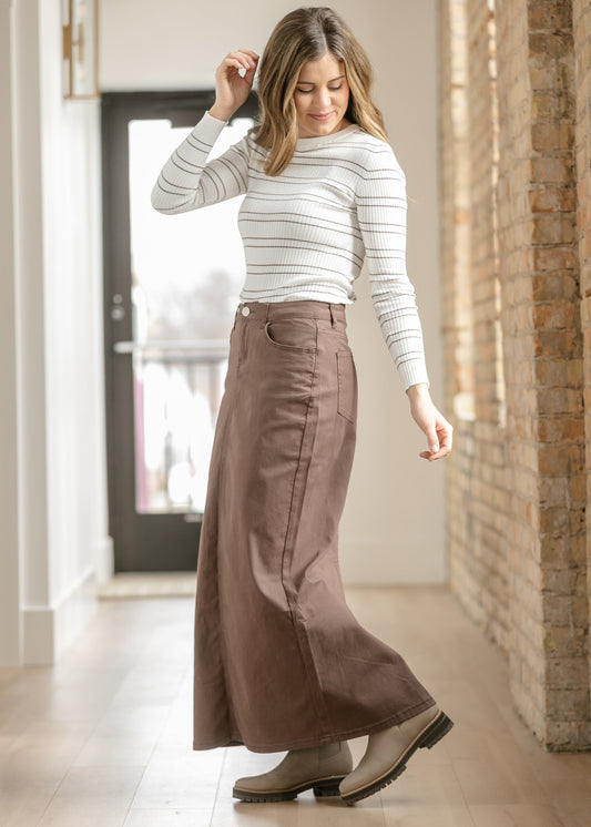 Stella Brownstone Denim Maxi Skirt - FINAL SALE