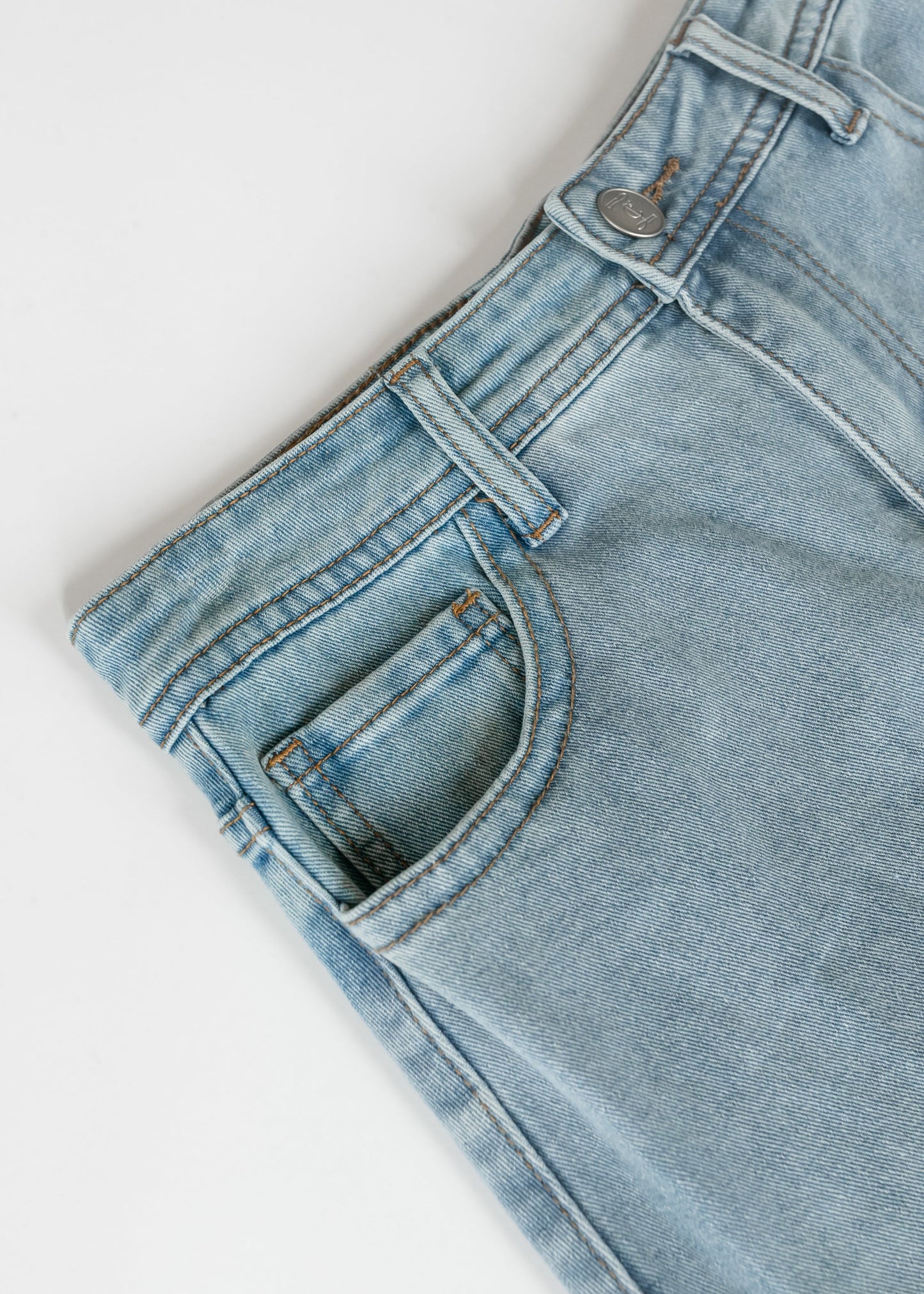 Stella Light Wash Maxi Denim Skirt