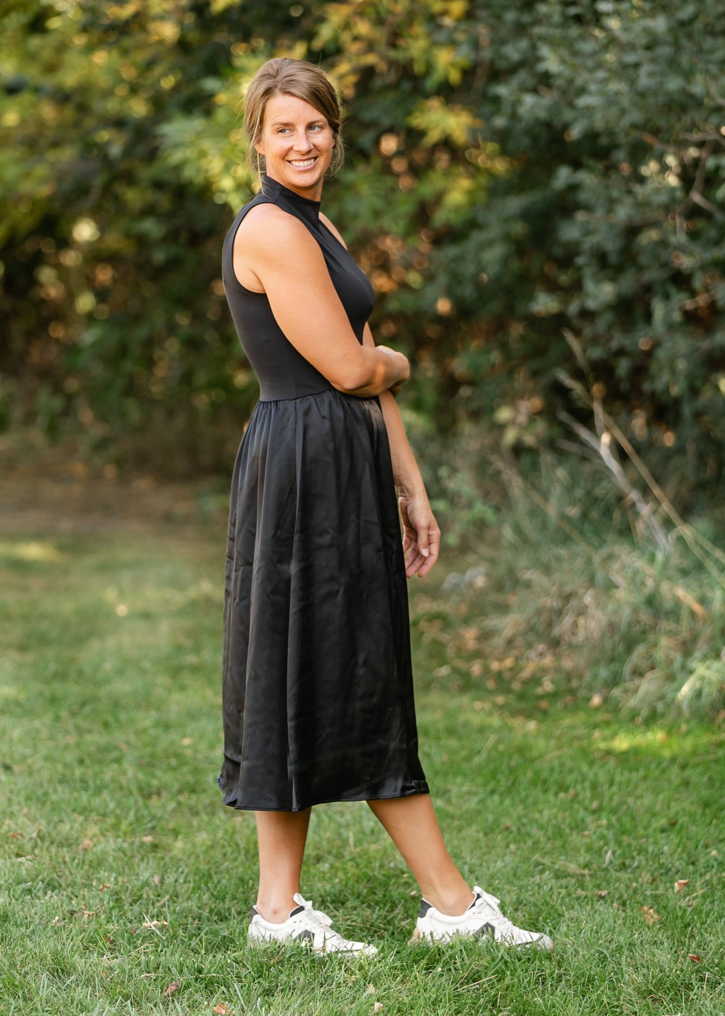 Steve Madden® Aradia Mixed Media Sleeveless Midi Dress - FINAL SALE