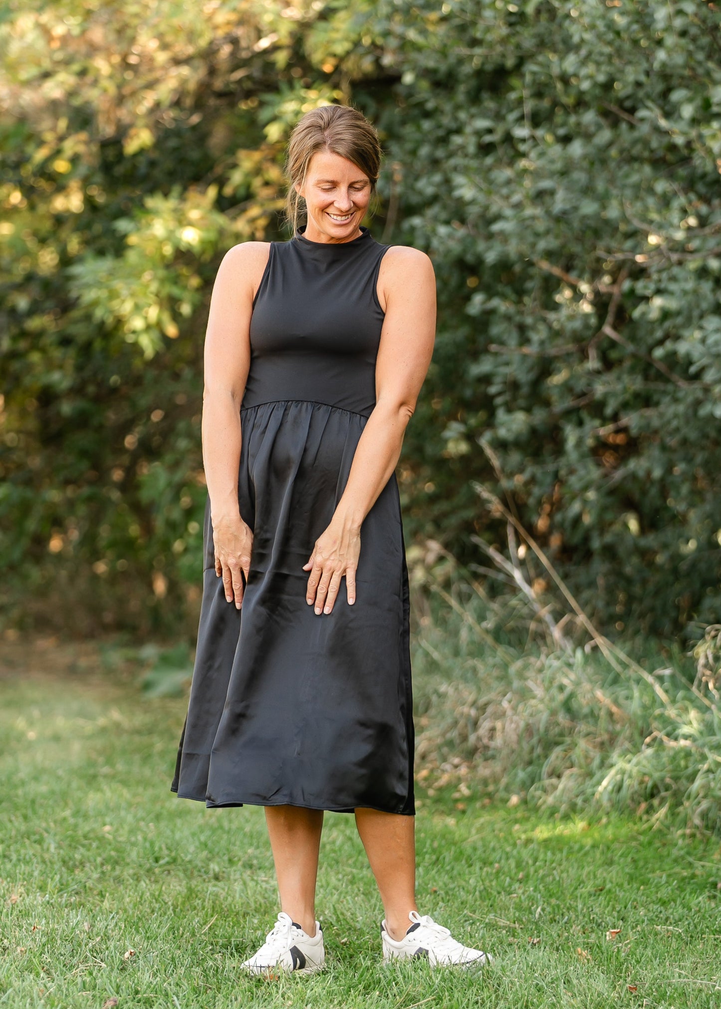 Steve Madden® Aradia Mixed Media Sleeveless Midi Dress - FINAL SALE