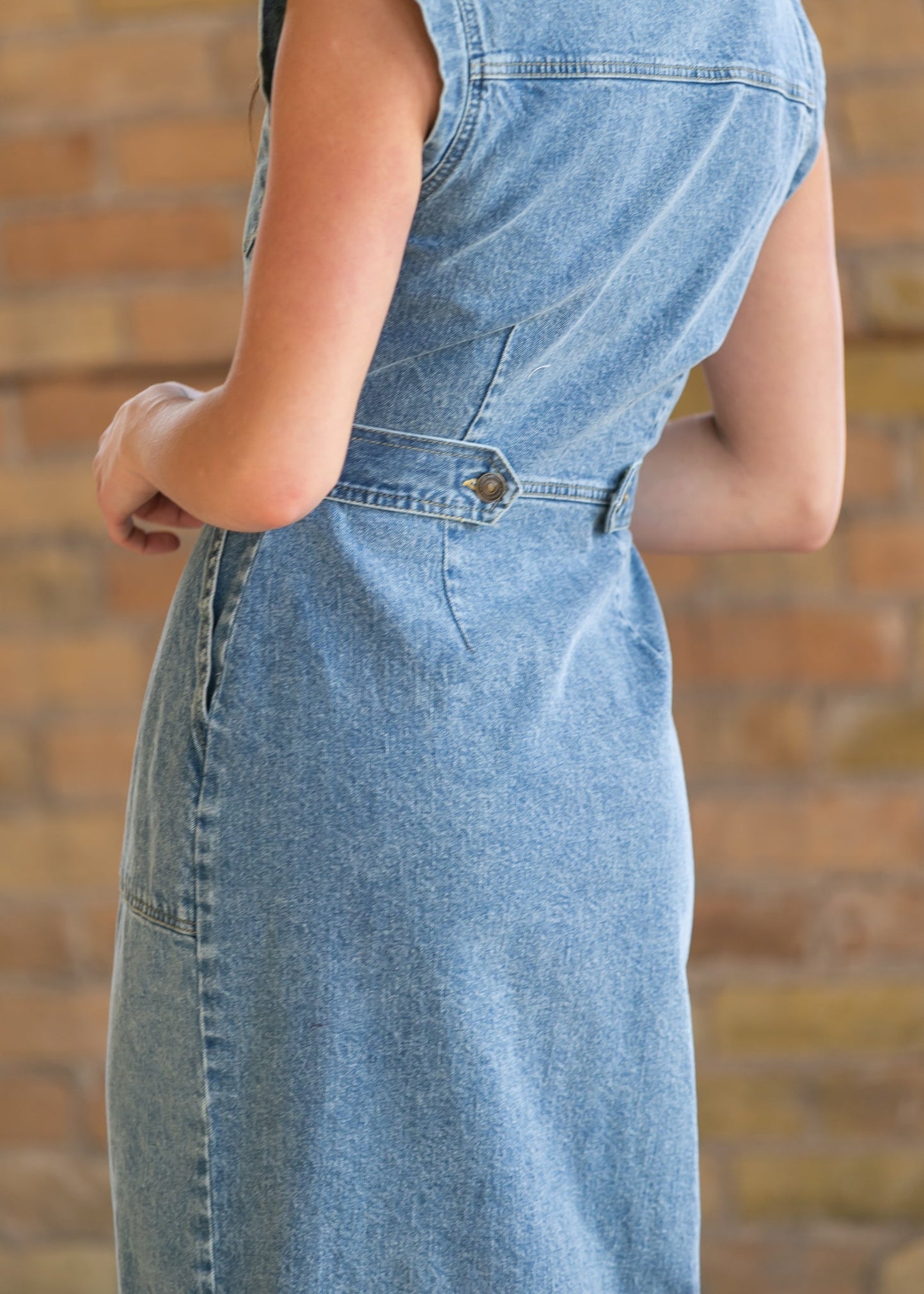 Steve Madden® Julieta Sleeveless Denim Midi Dress