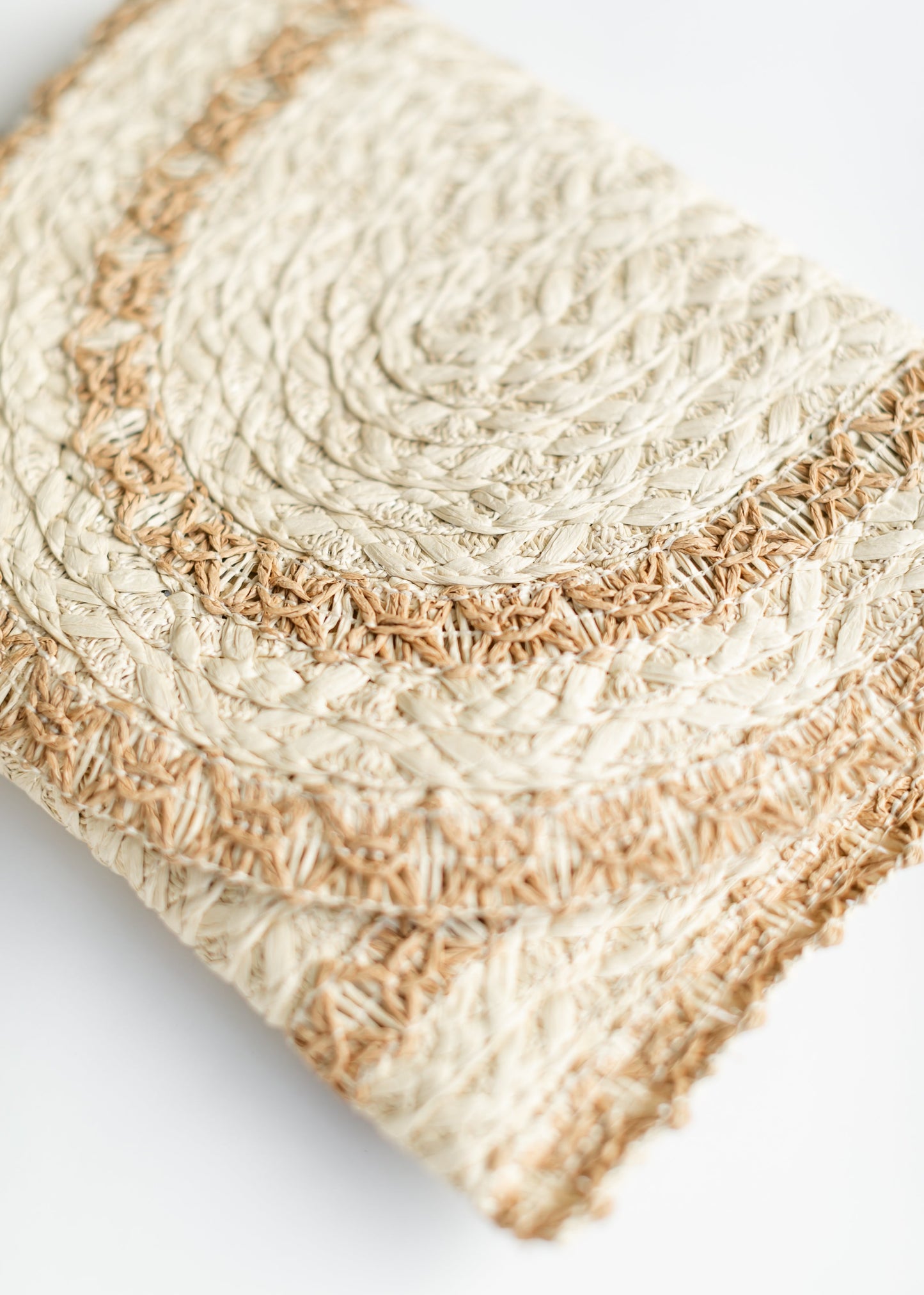 Straw Stitched Natural Clutch Bag - FINAL SALE