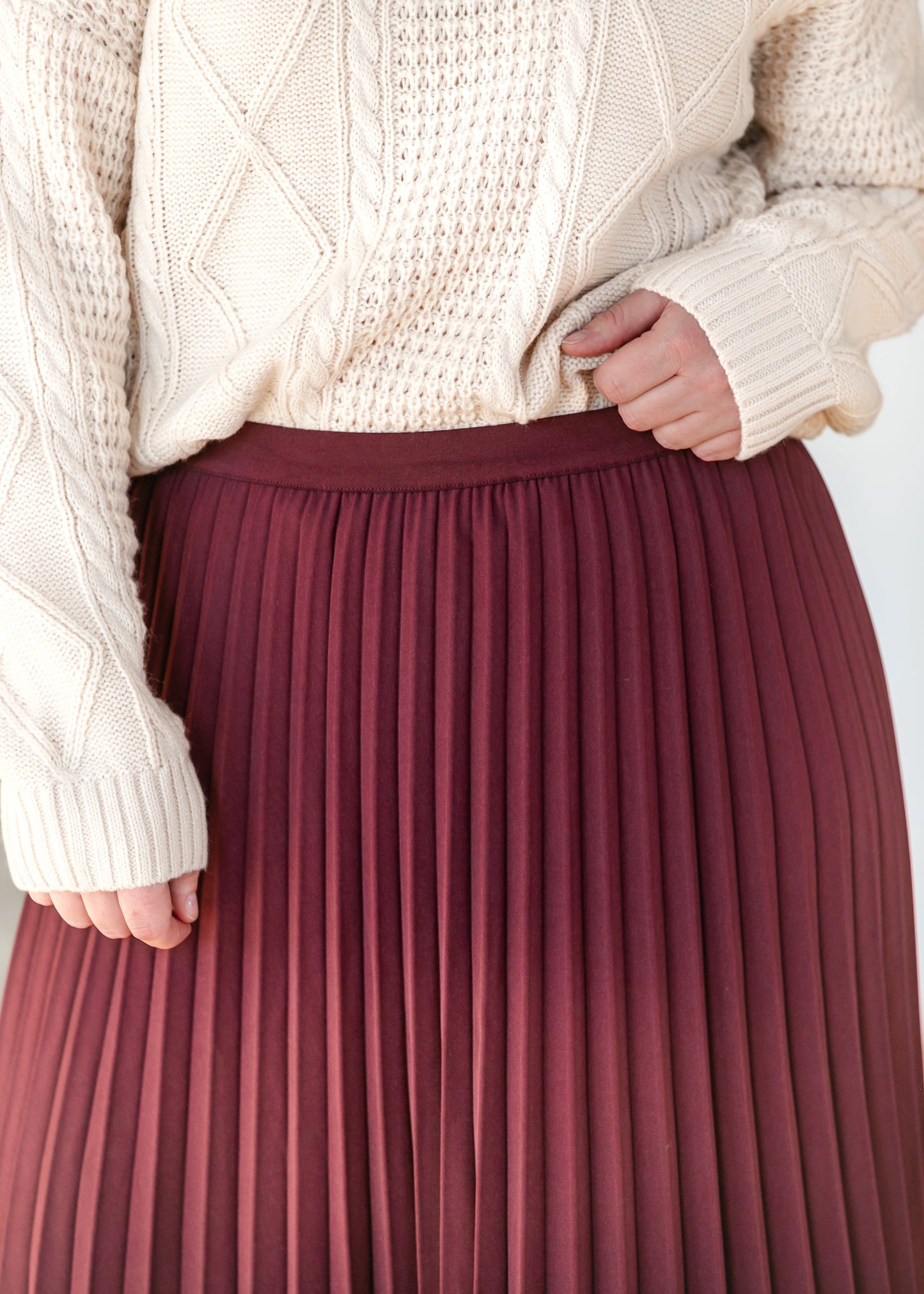 Stretchy Pleated Maxi Skirt - FINAL SALE