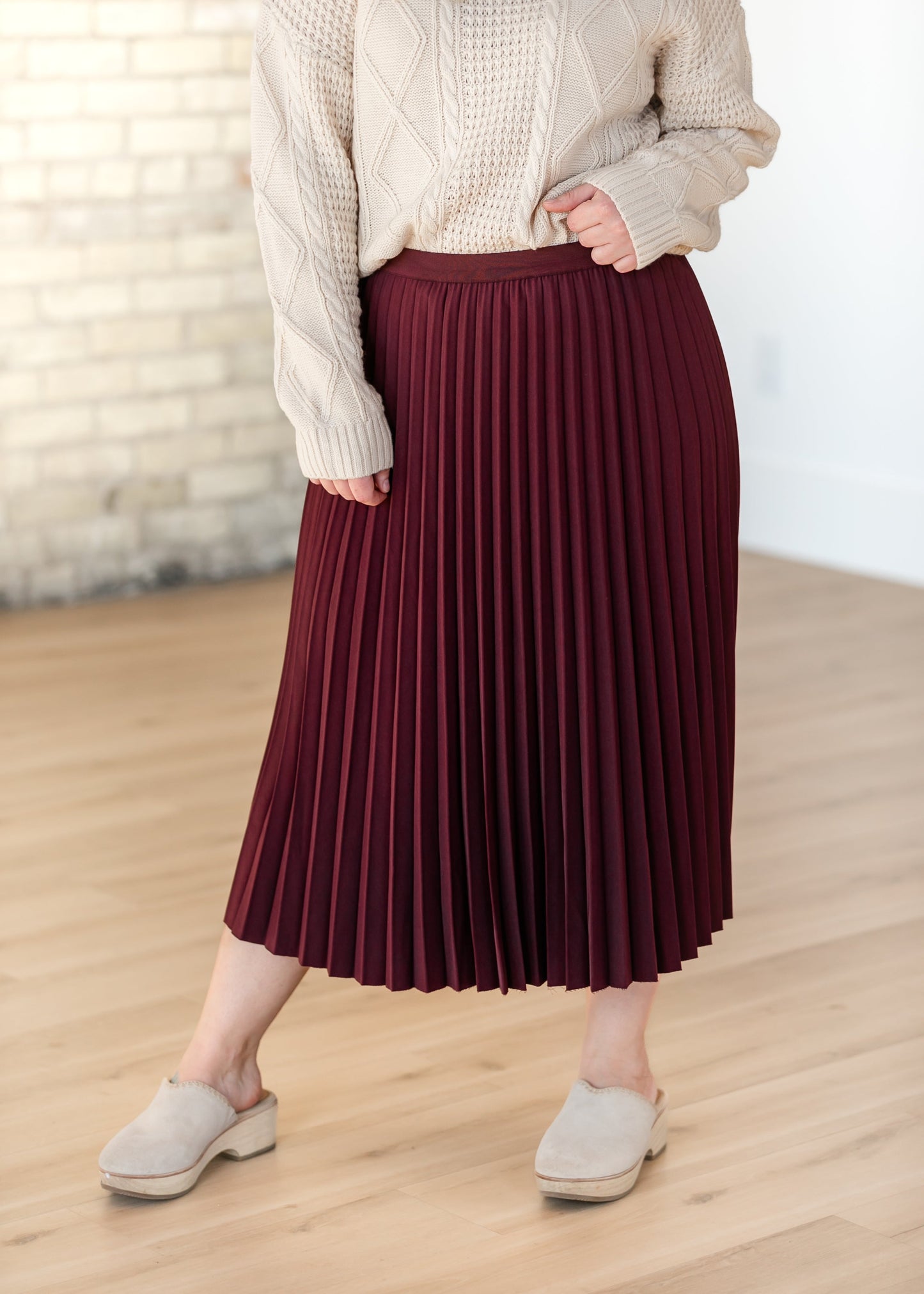 Stretchy Pleated Maxi Skirt - FINAL SALE