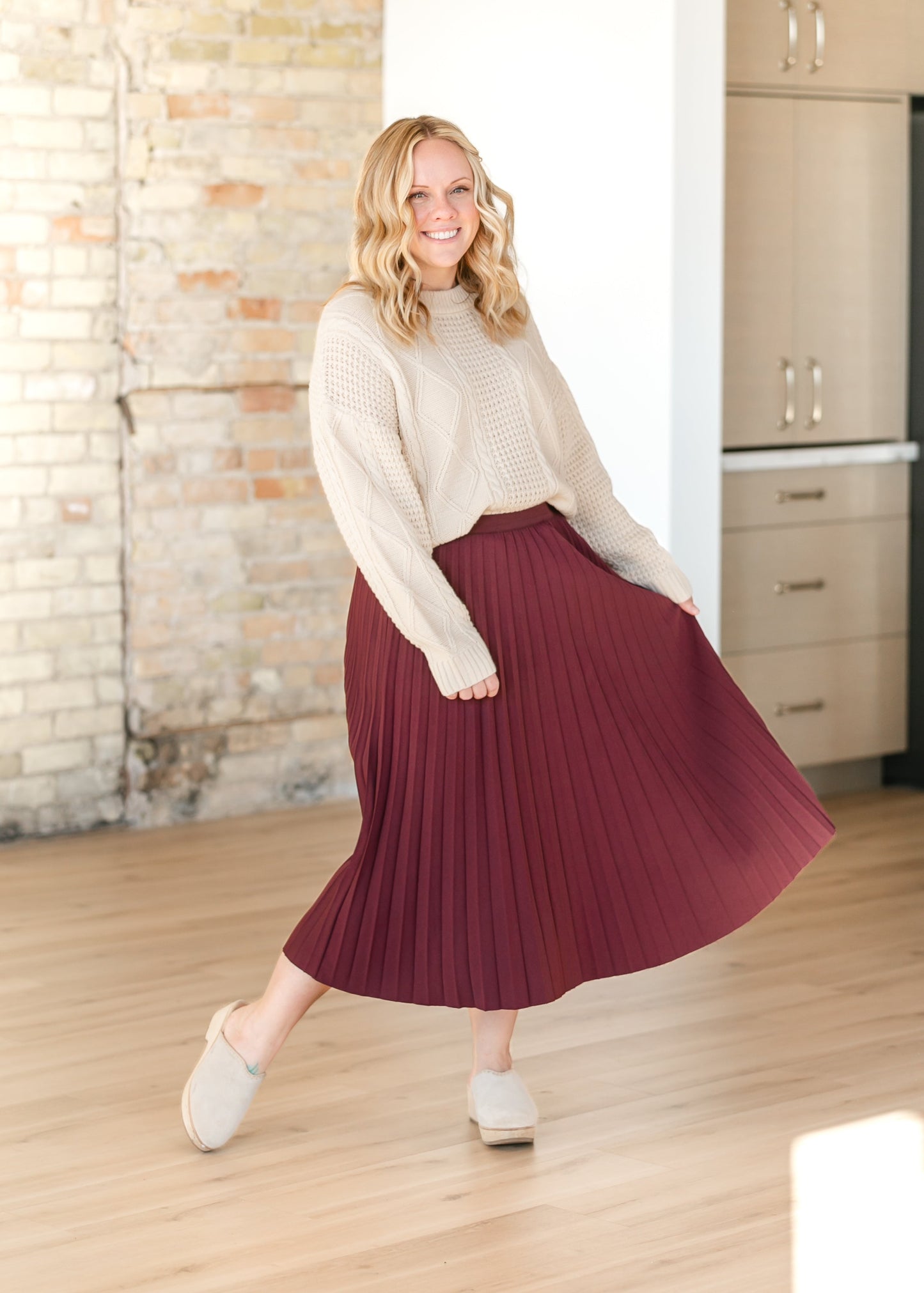 Stretchy Pleated Maxi Skirt - FINAL SALE