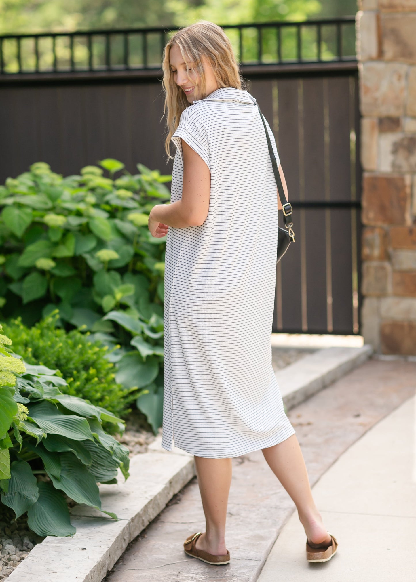 Stripe Collar Knit Dress - FINAL SALE