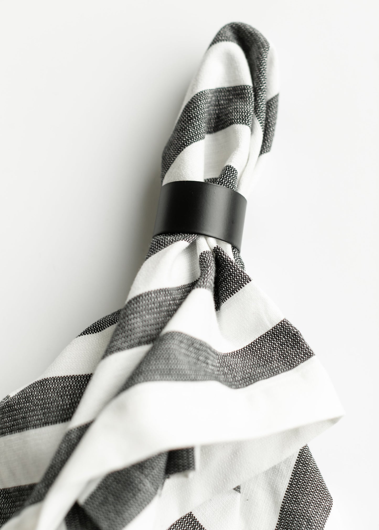Striped Black Cloth Napkins - FINAL SALE