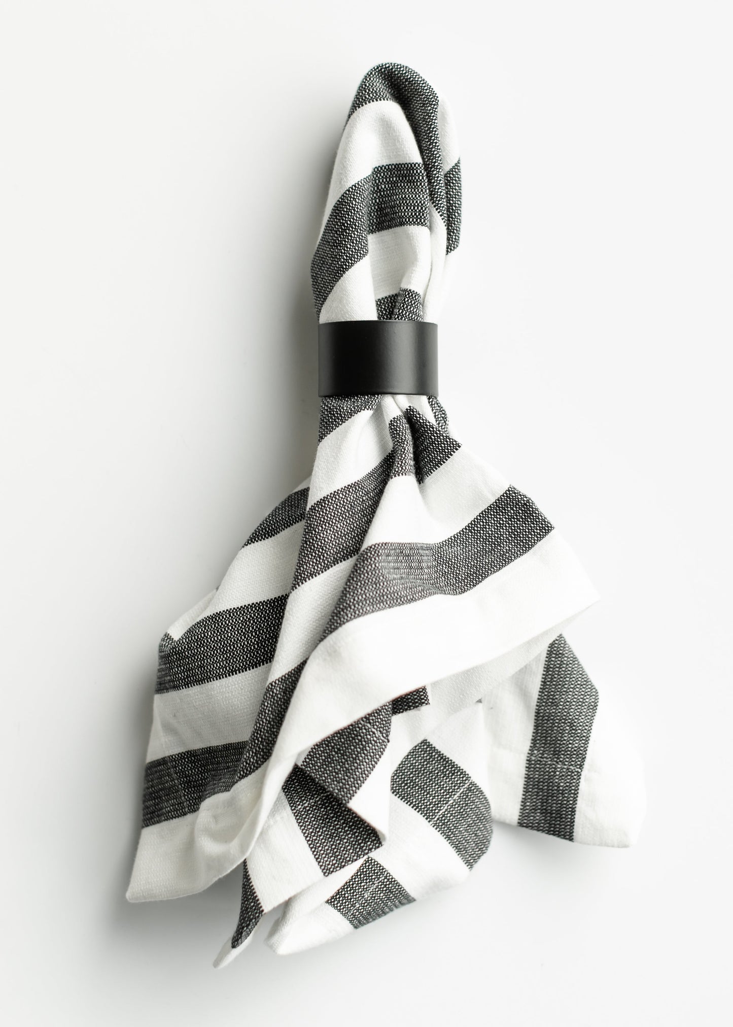 Striped Black Cloth Napkins - FINAL SALE