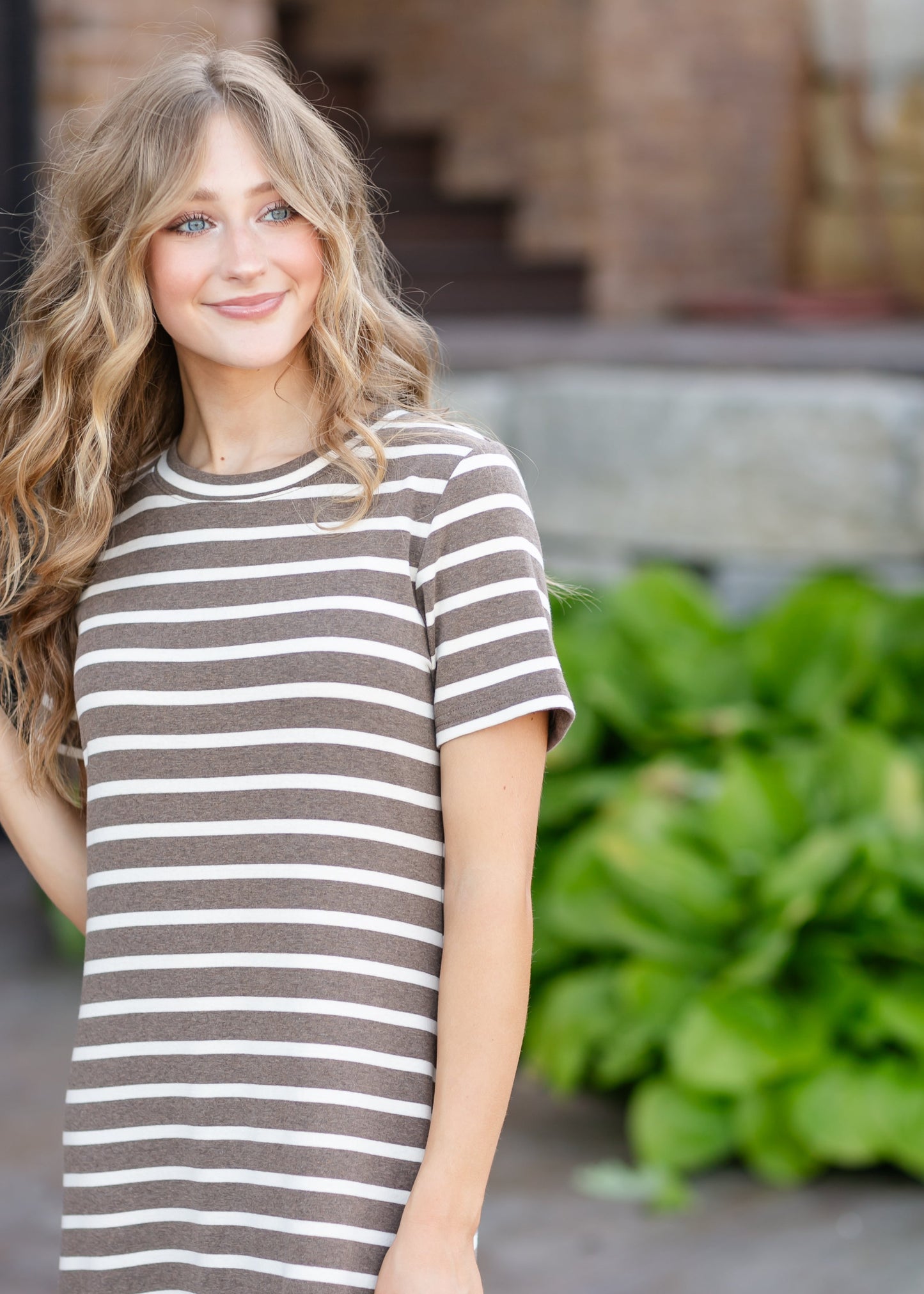 Striped Knit Maxi Dress