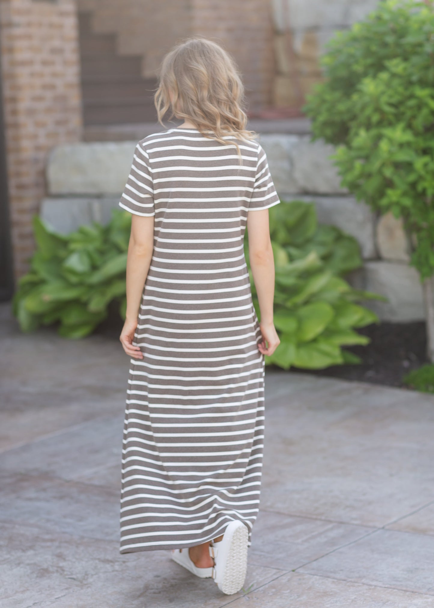 Striped Knit Maxi Dress