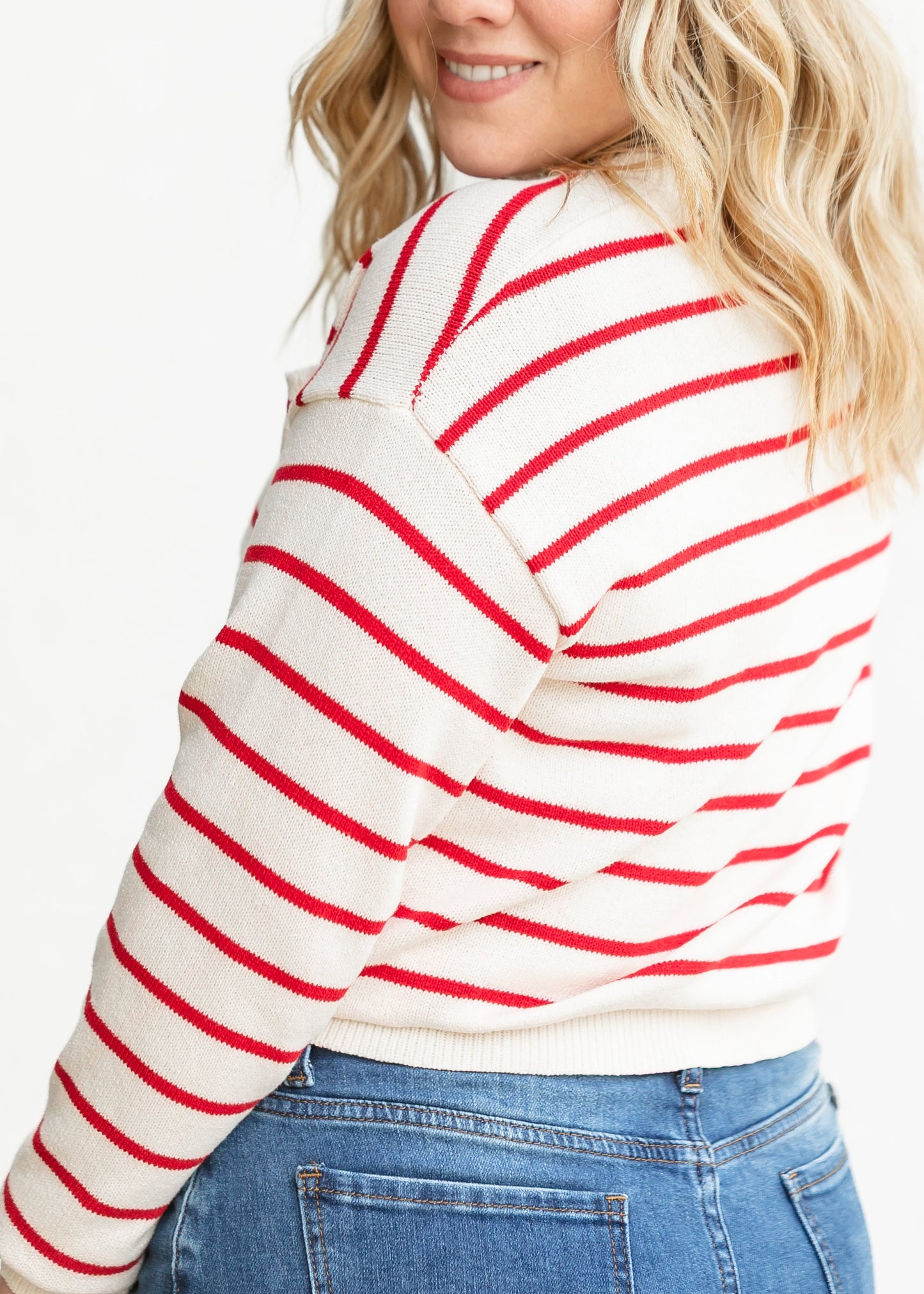 Striped Raglan Pocket Sweater