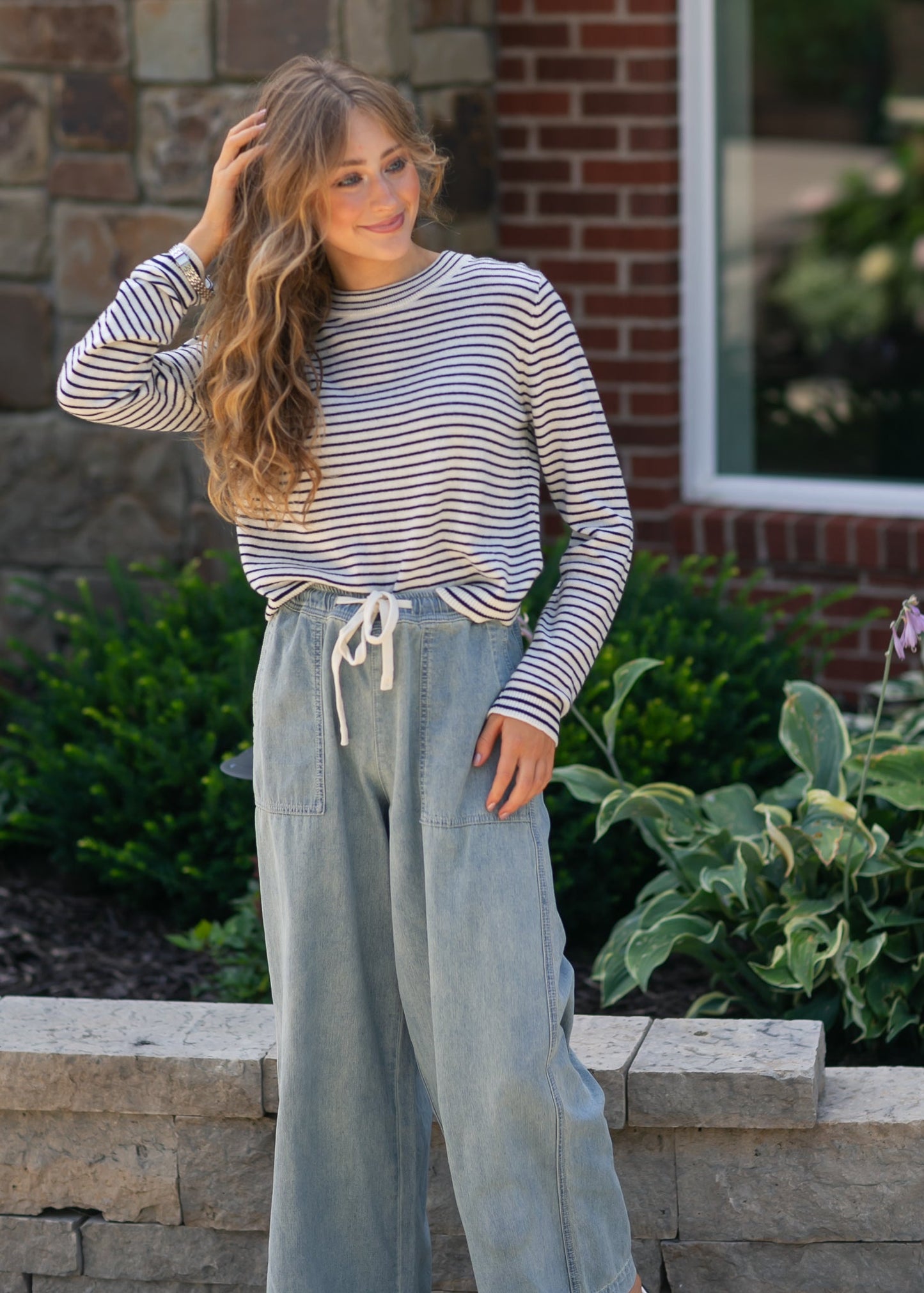 Striped Sweater Long Sleeve Top - FINAL SALE