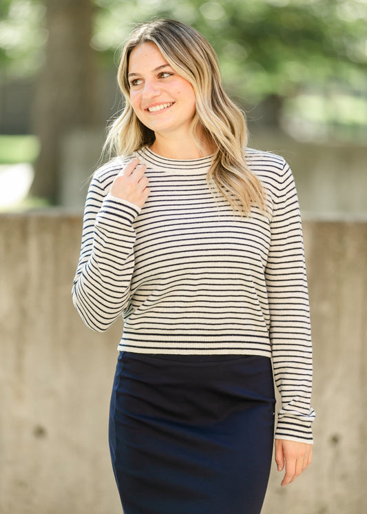 Striped Sweater Long Sleeve Top - FINAL SALE