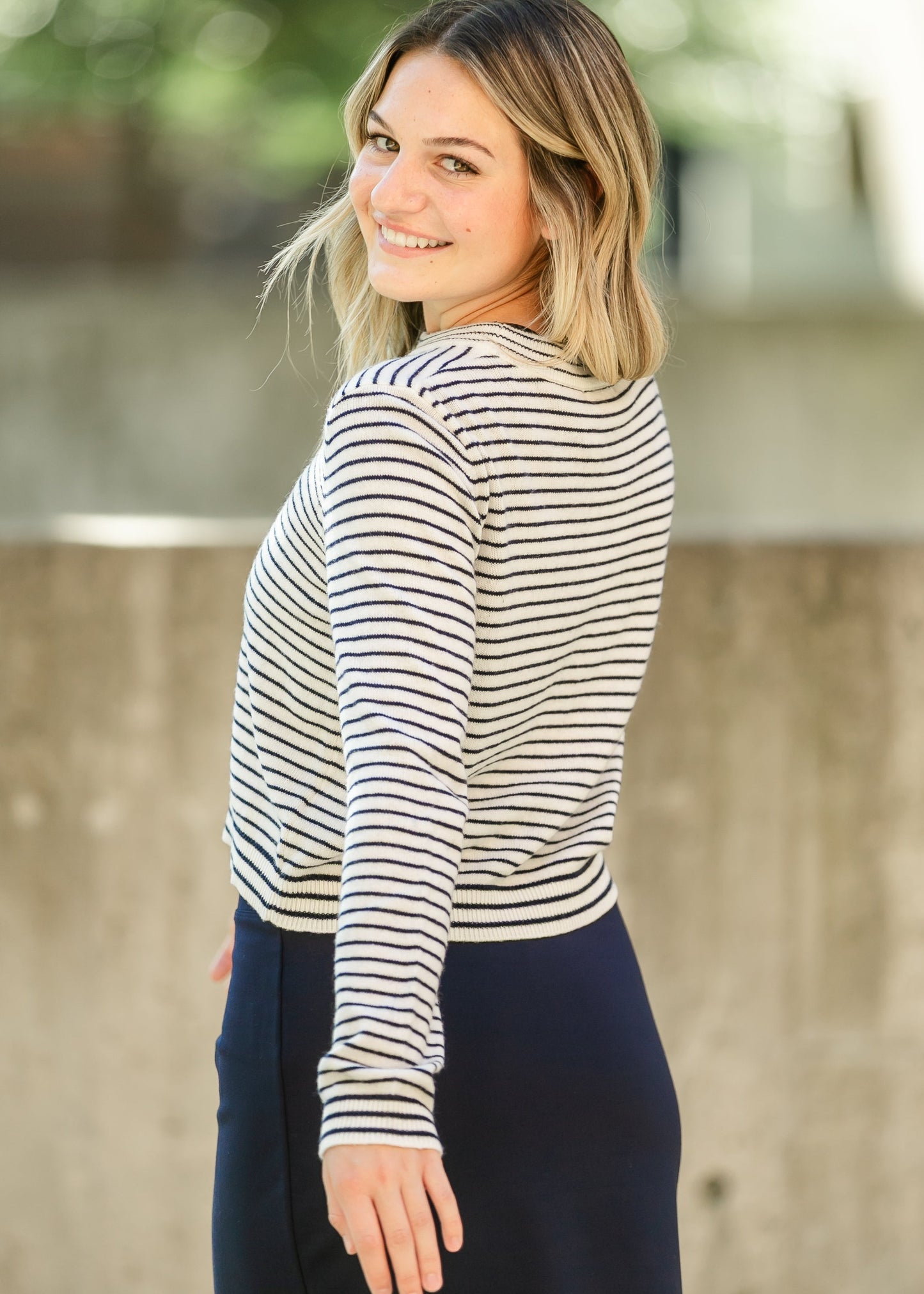 Striped Sweater Long Sleeve Top - FINAL SALE