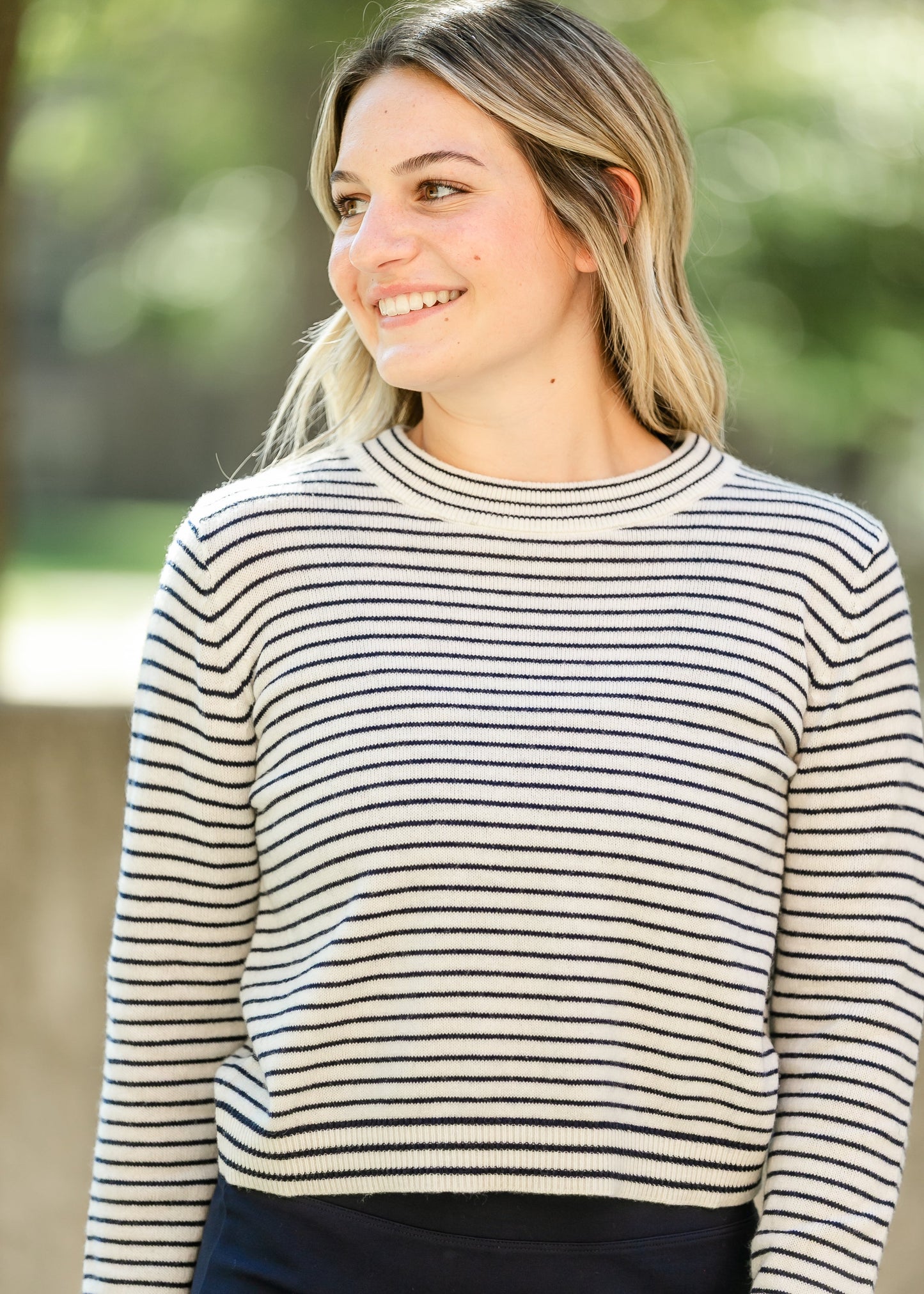 Striped Sweater Long Sleeve Top - FINAL SALE