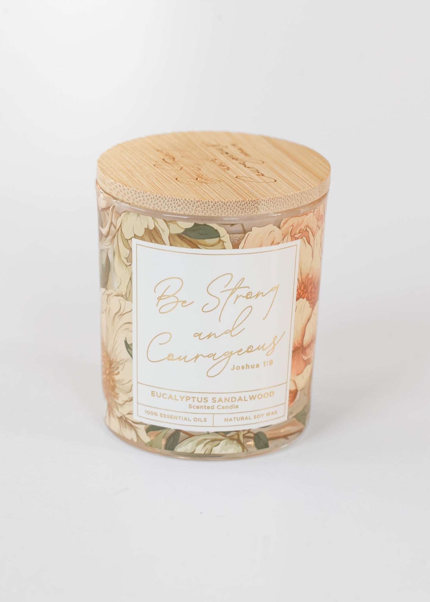 Strong & Courageous Lidded Glass Candle