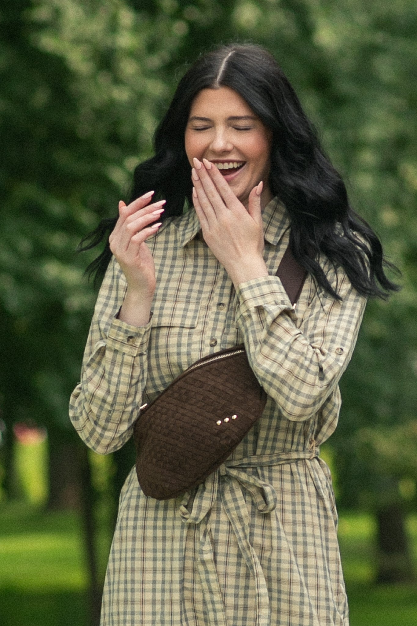 Suede Westlyn Woven Crossbody Bag