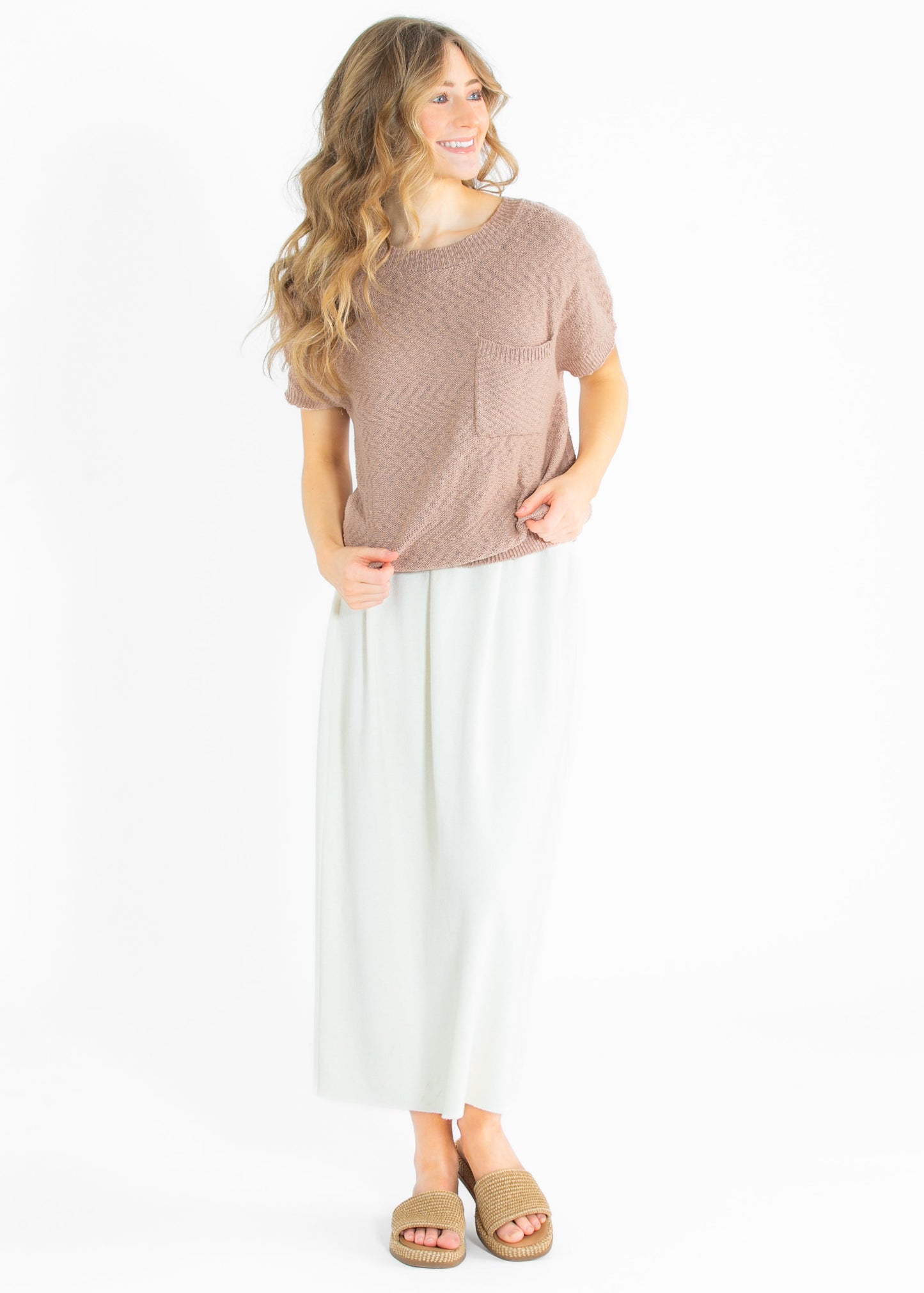 Suki Front Pocket Lightweight Sweater Top - FINAL SALE
