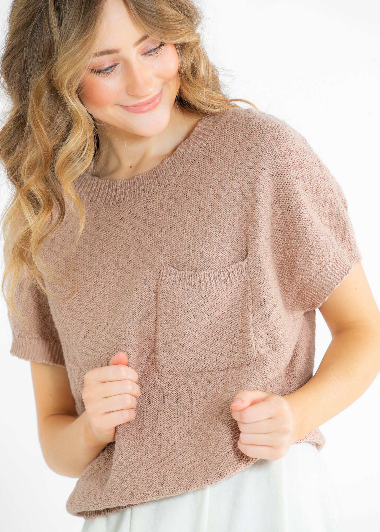 Suki Front Pocket Lightweight Sweater Top - FINAL SALE
