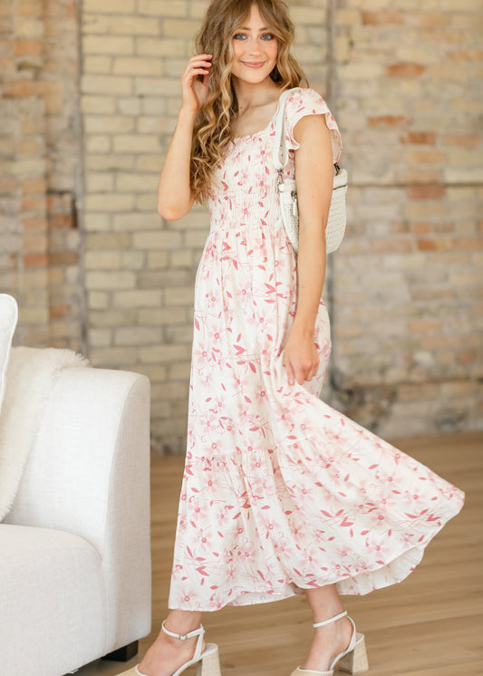Summer Cap Sleeve Midi Dress - FINAL SALE