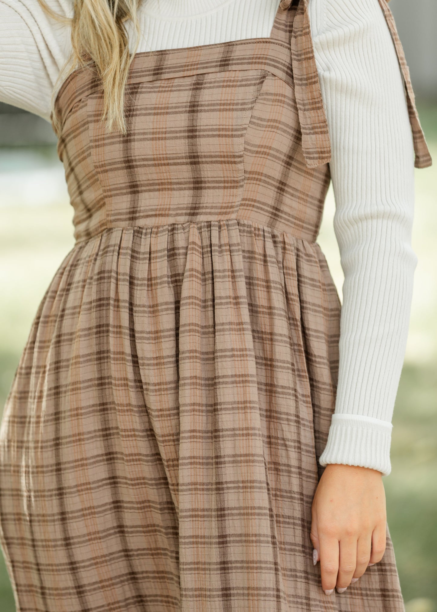 Tartan Plaid Cotton Maxi Dress
