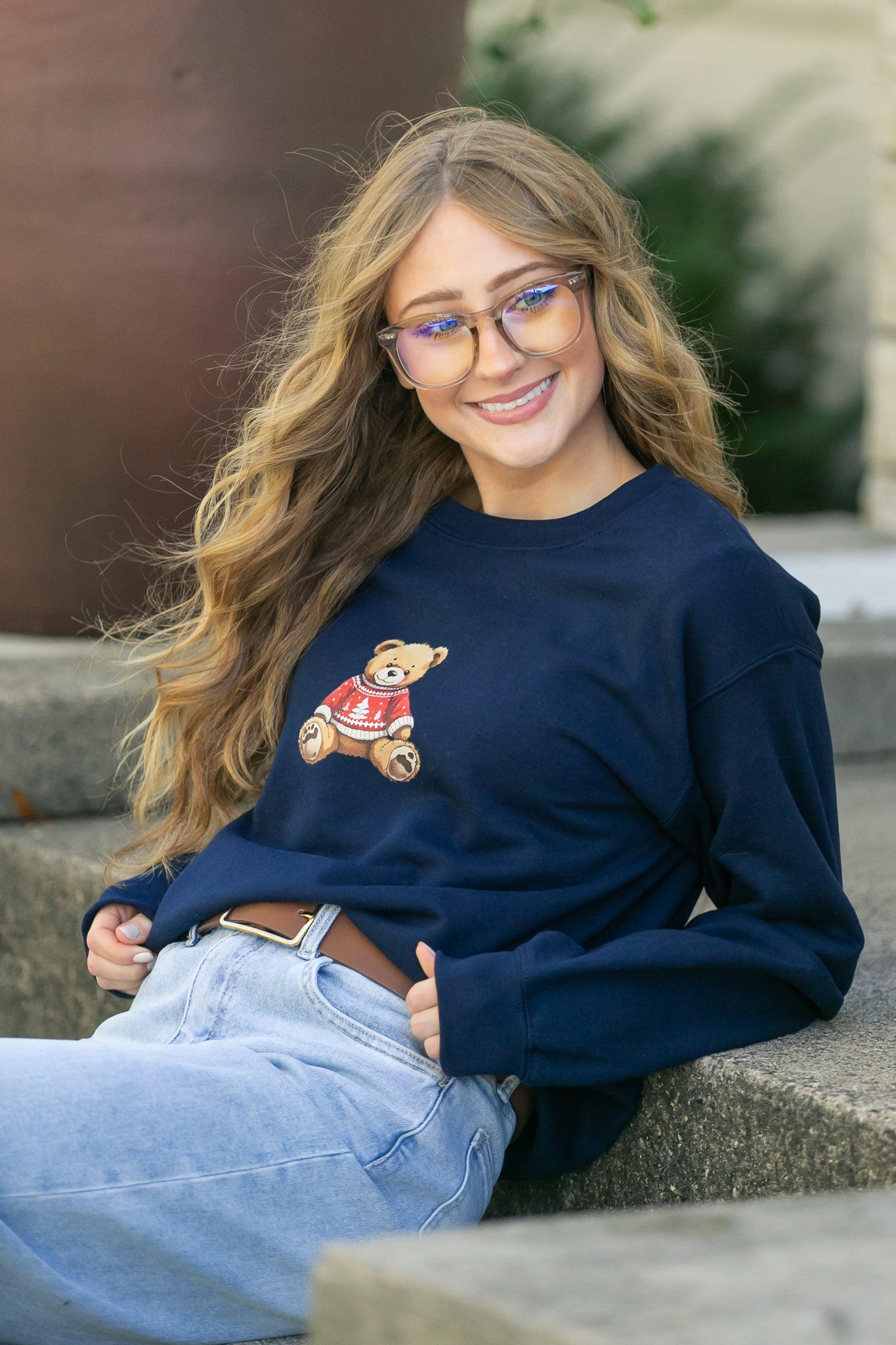Teddy Bear Graphic Sweatshirt - FINAL SALE