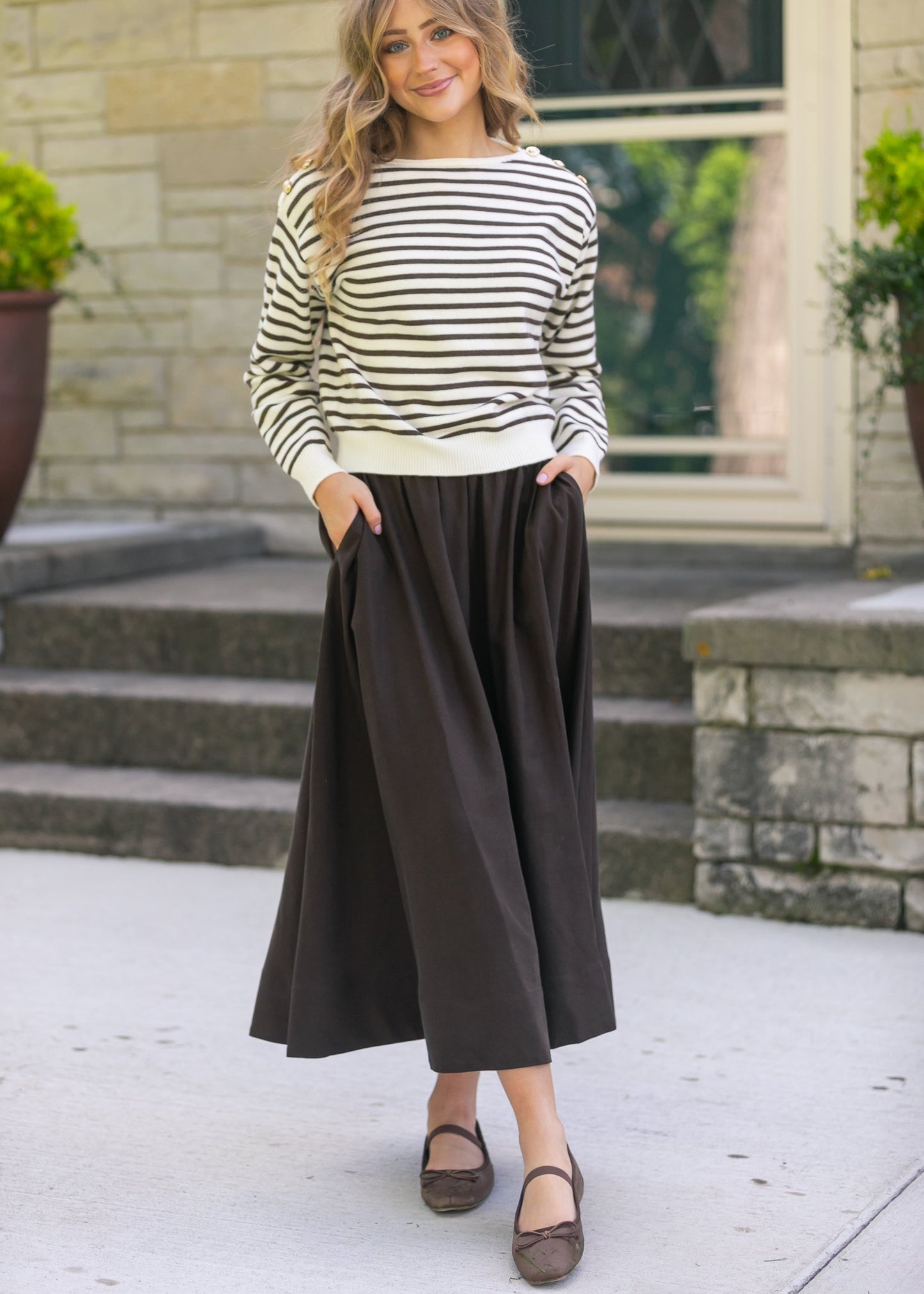 Tencel A-Line Maxi Skirt