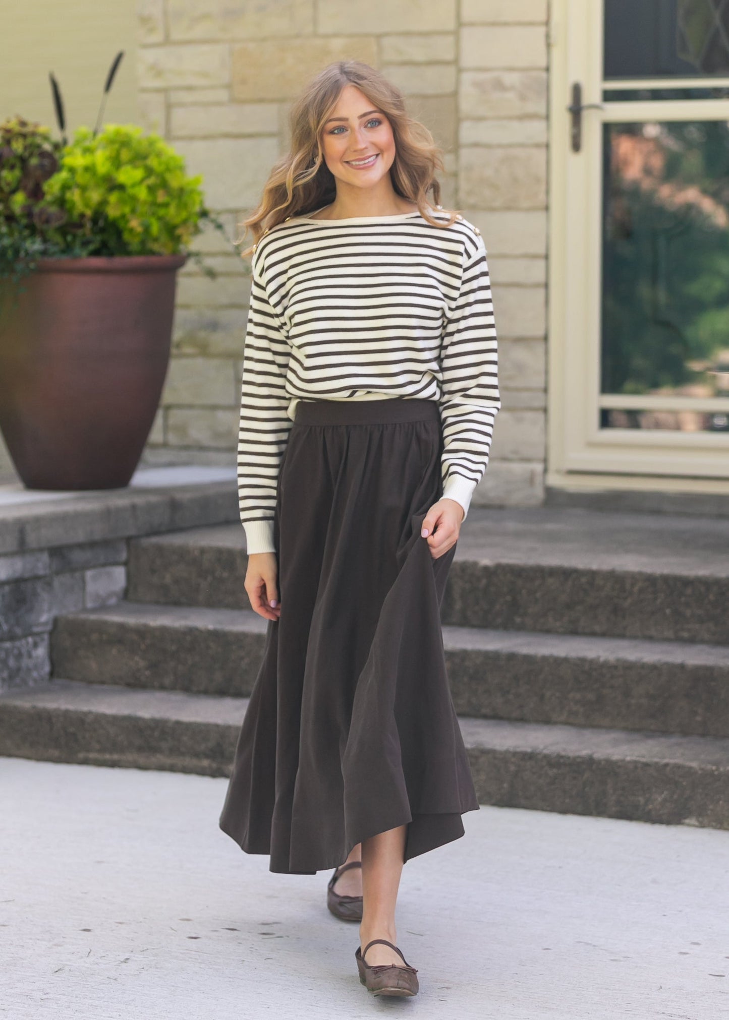 Tencel A-Line Maxi Skirt