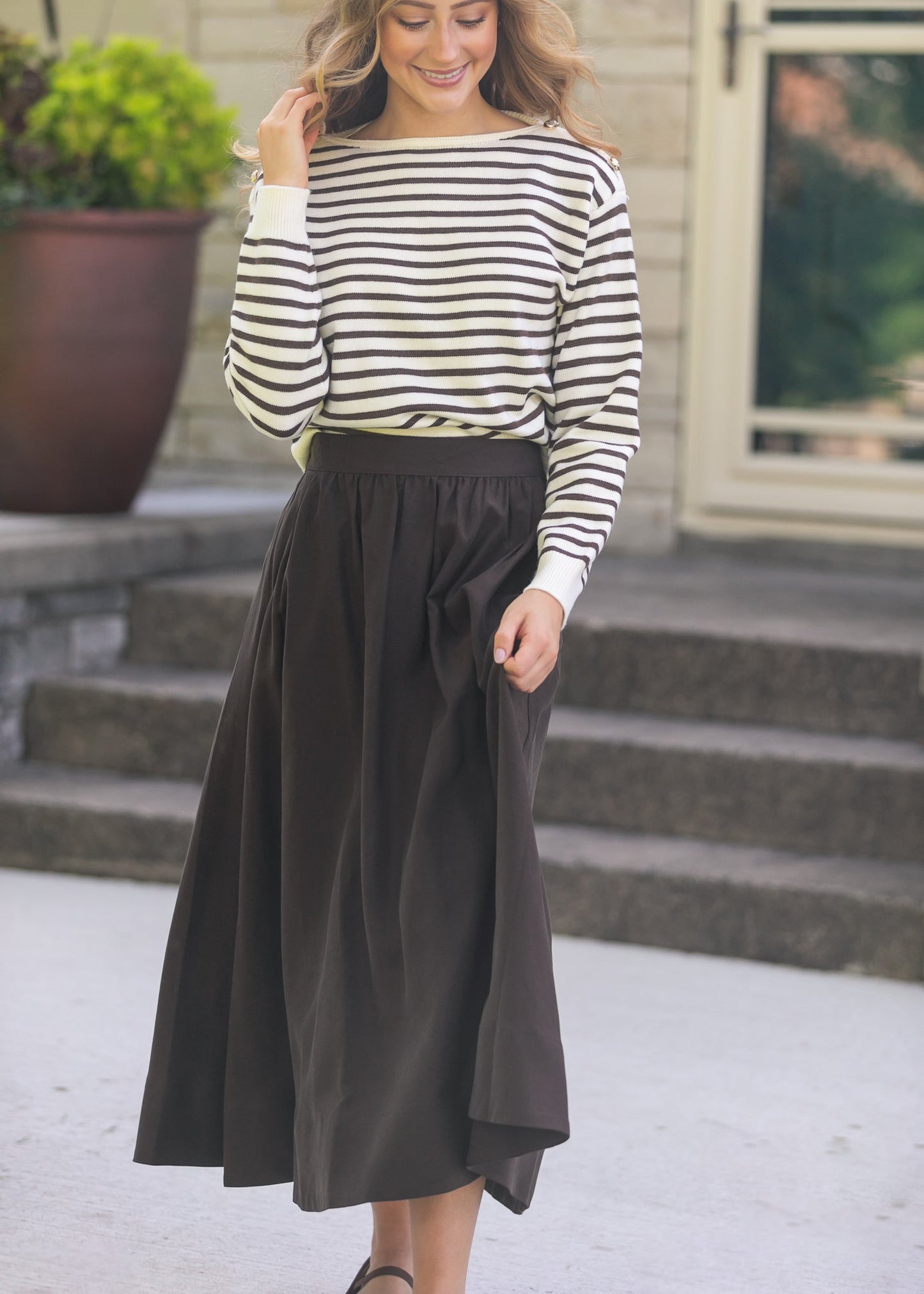 Tencel A-Line Maxi Skirt