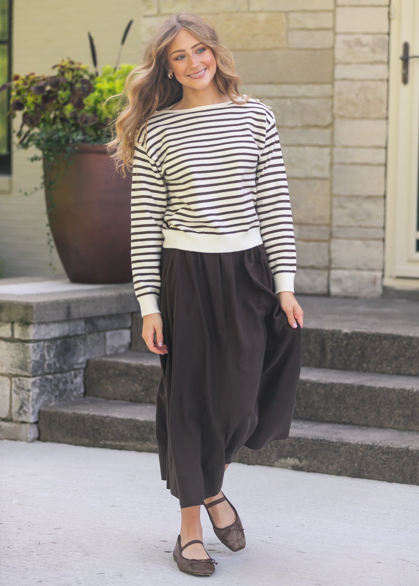 Tencel A-Line Maxi Skirt