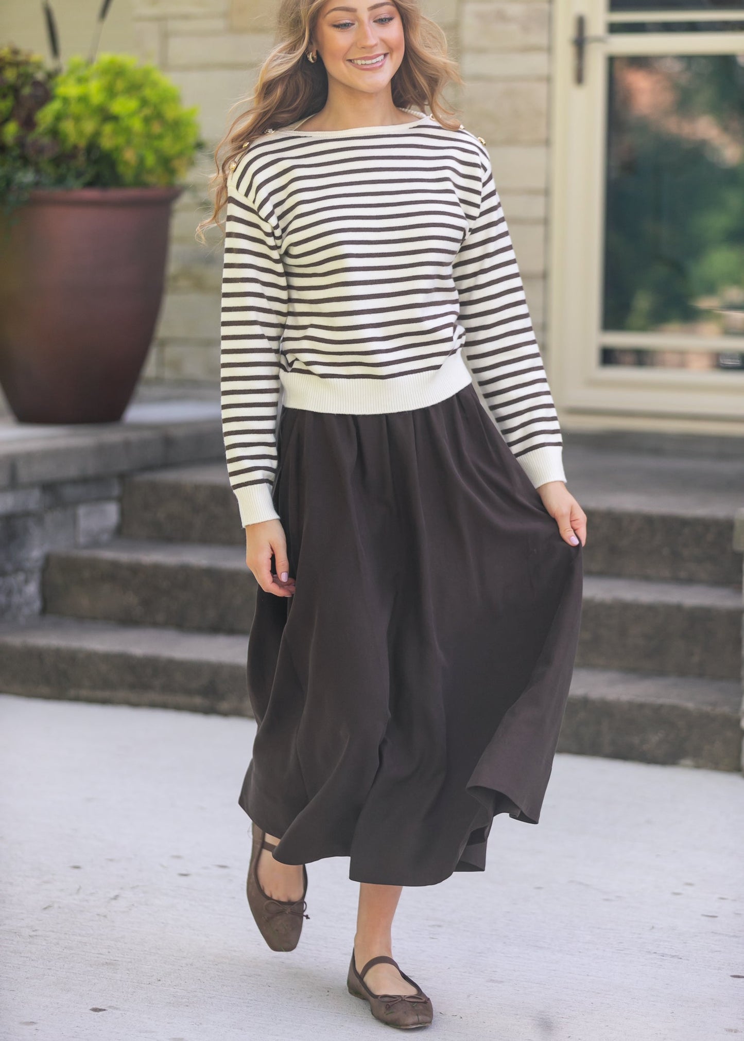 Tencel A-Line Maxi Skirt