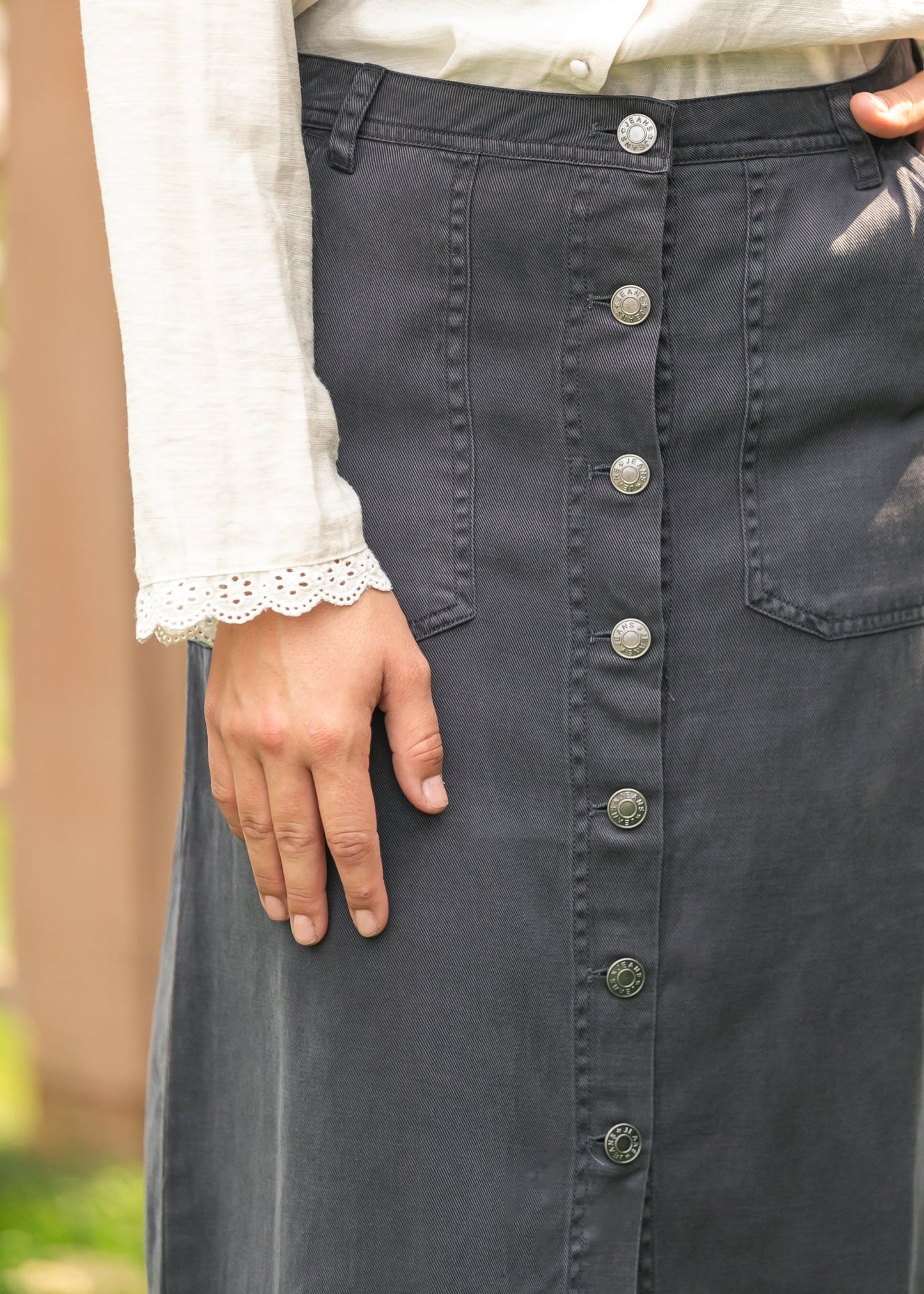 Tencel Button Up Skirt - FINAL SALE