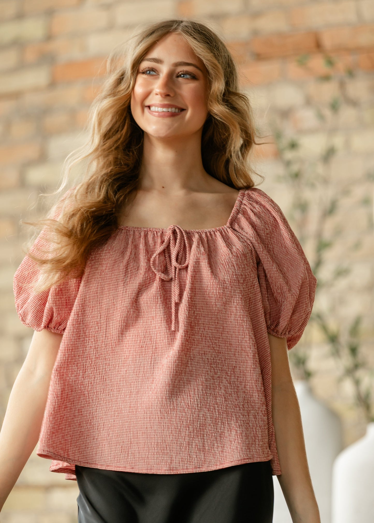 Things Between® Alix Square Neck Puff Sleeve Top - FINAL SALE