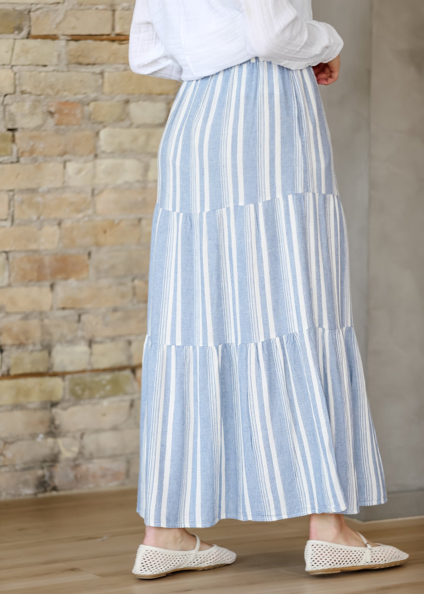 Thread & Supply® Benny Linen Blend Striped Skirt - FINAL SALE