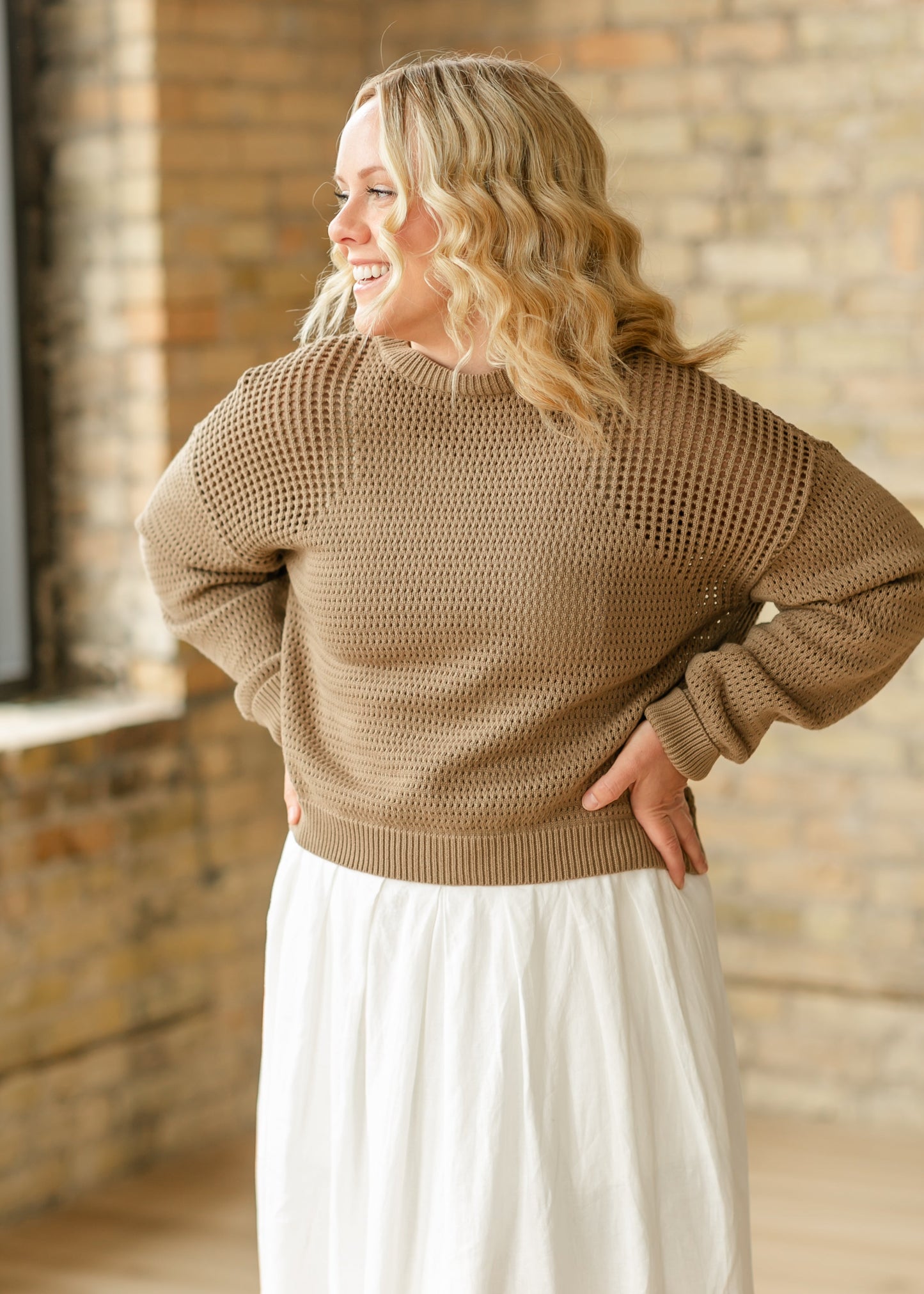 Thread & Supply® Jasmine Open Knit Sweater