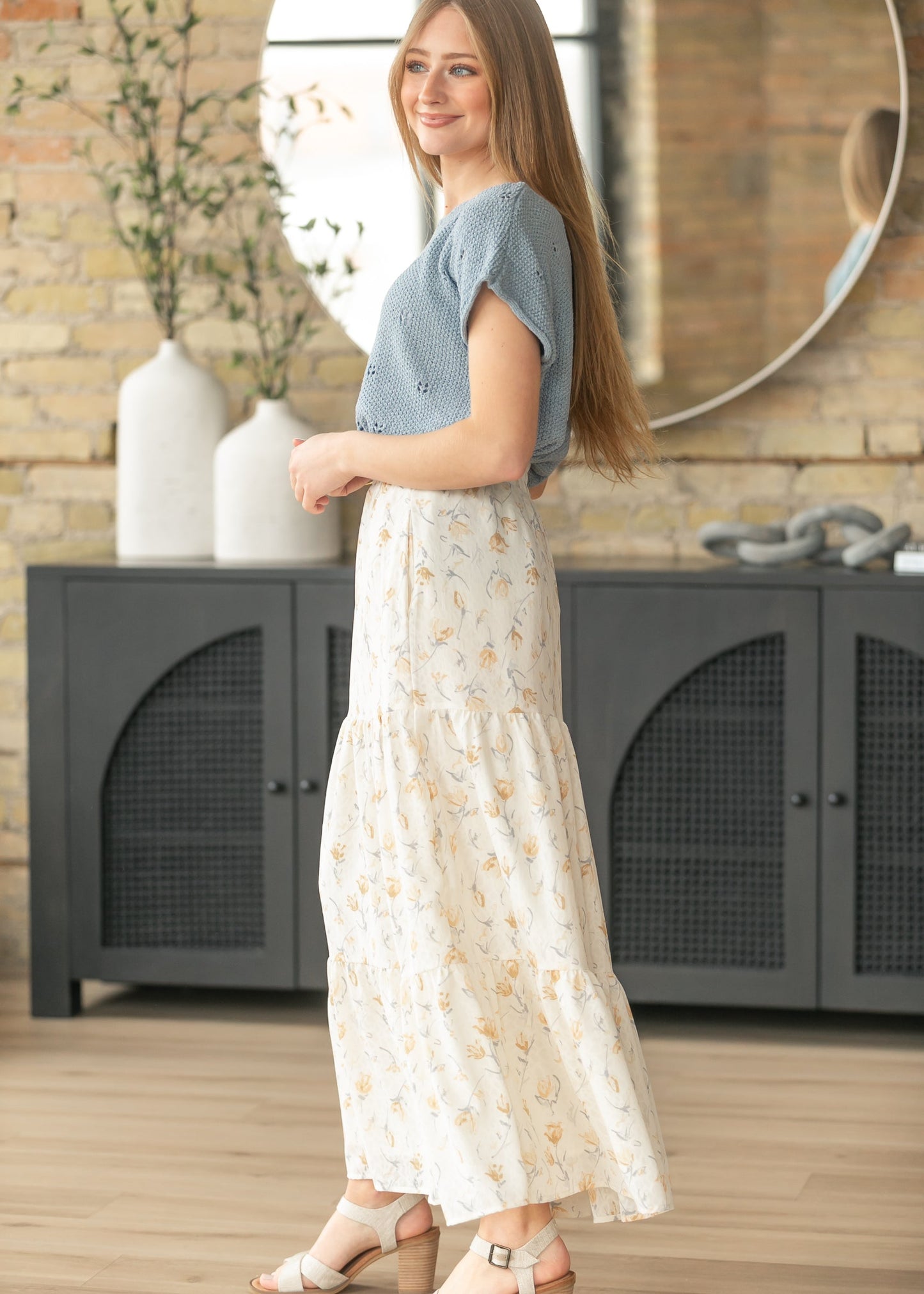 Tiered Boho Maxi Skirt