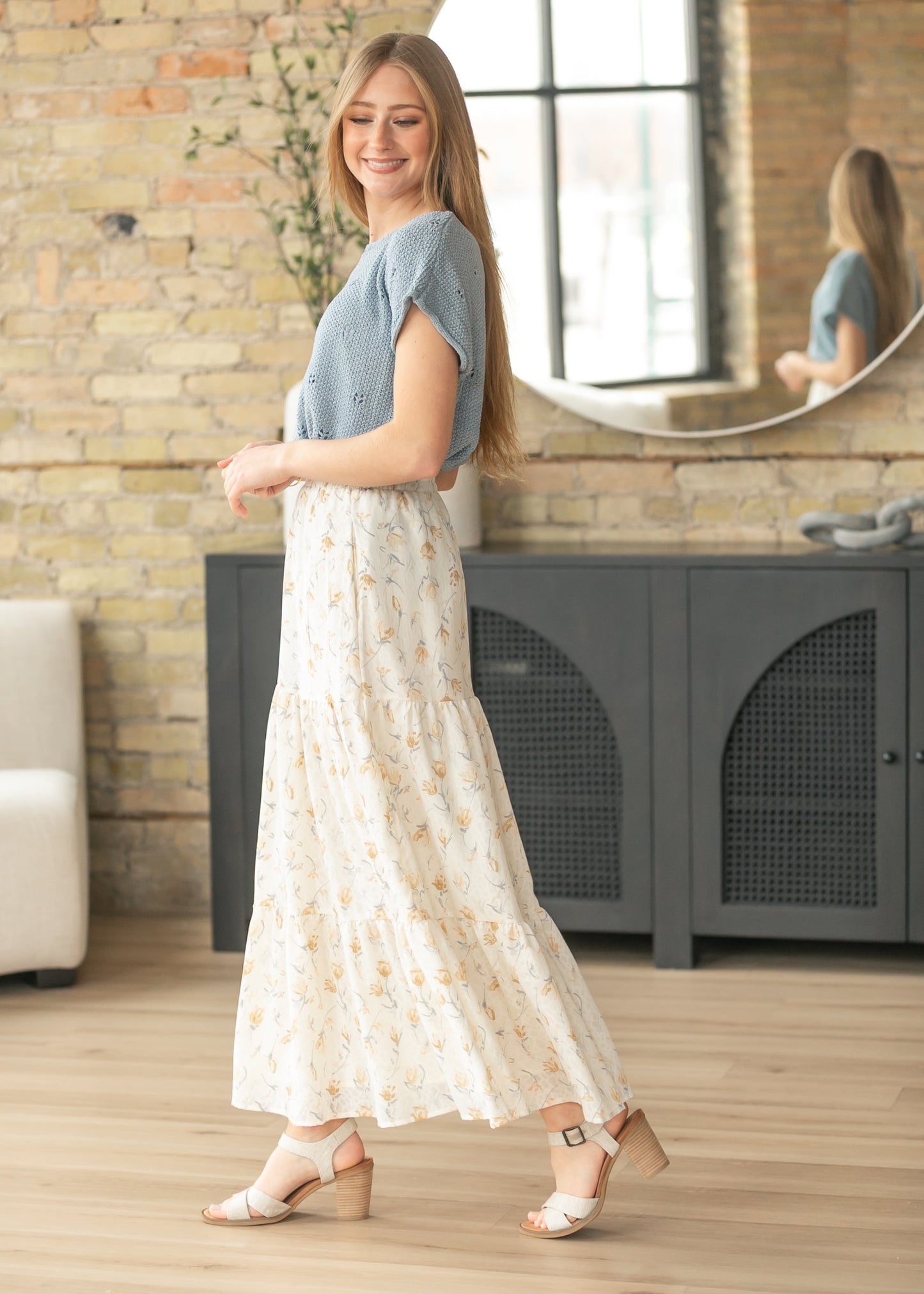 Tiered Boho Maxi Skirt