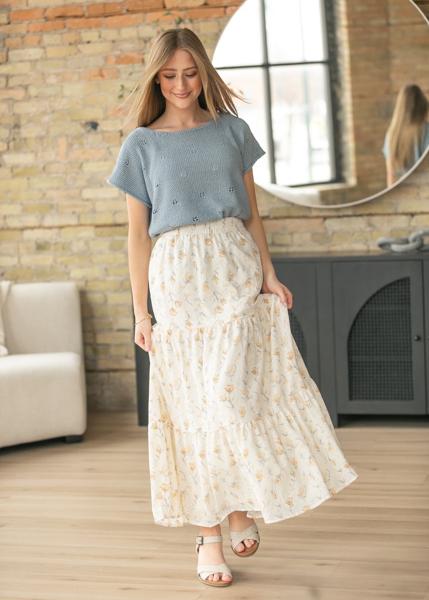 Tiered Boho Maxi Skirt
