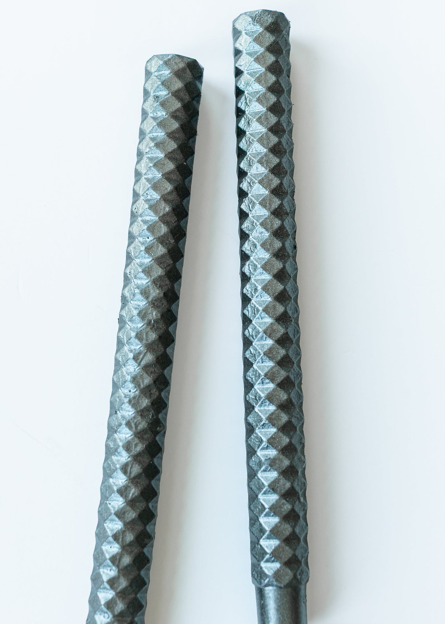 Unscented Platinum Taper Candle Set of 2 - FINAL SALE