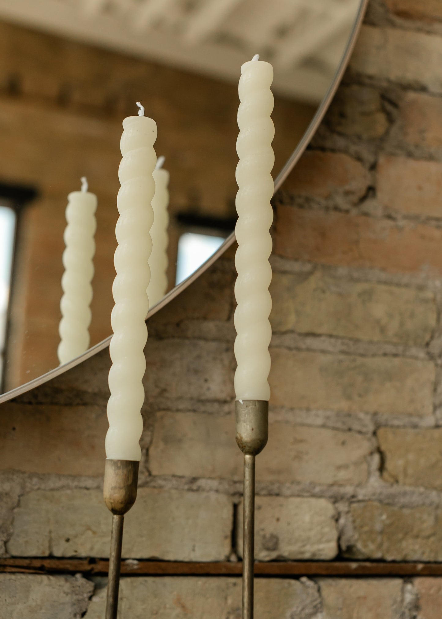 Unscented Twisted Taper Candle Set of 2 - FINAL SALE