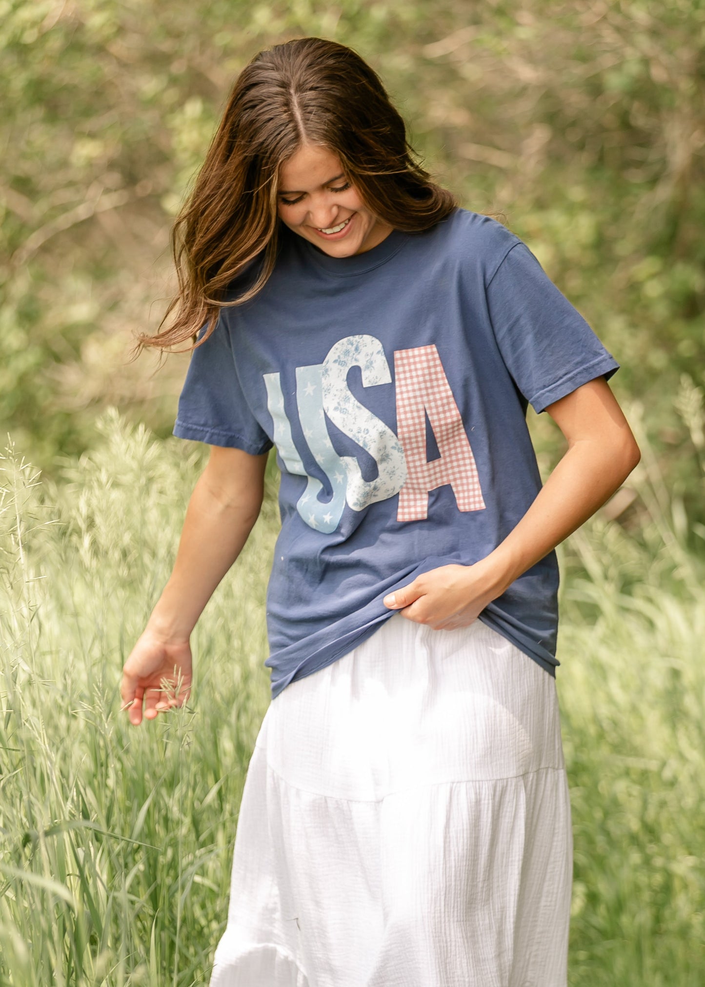 USA Picnic Patchwork T-shirt - FINAL SALE